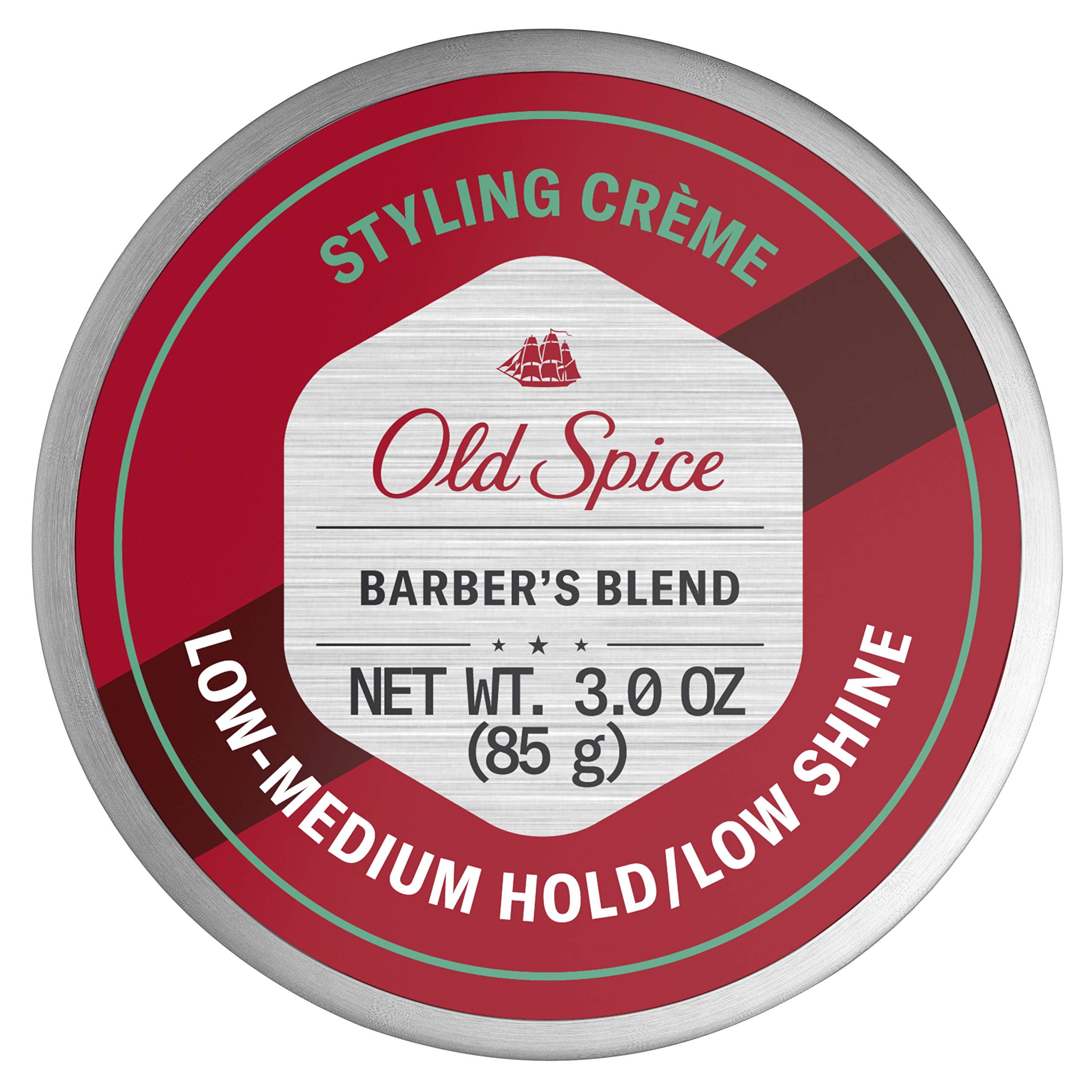 Old Spice Hair Styling Cream for Men, Low-Medium Hold/Low Shine, Barber's Blend Infused with Aloe, 3 Ounce