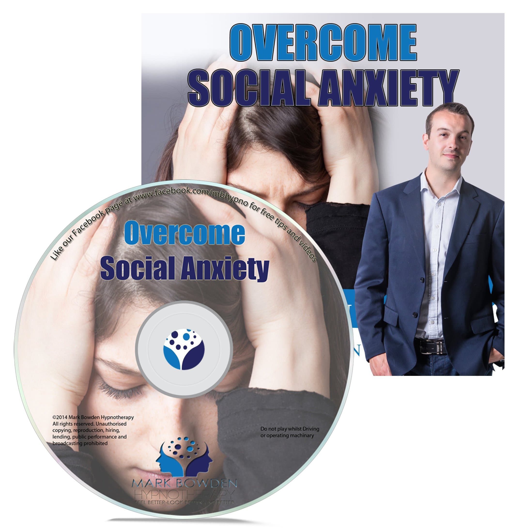 Overcome Social Anxiety Self Hypnosis CD / MP3 and APP (3 in 1 Purchase!) - Self Hypnosis CD for Natural Anxiety Relief. Meditation for Improvement
