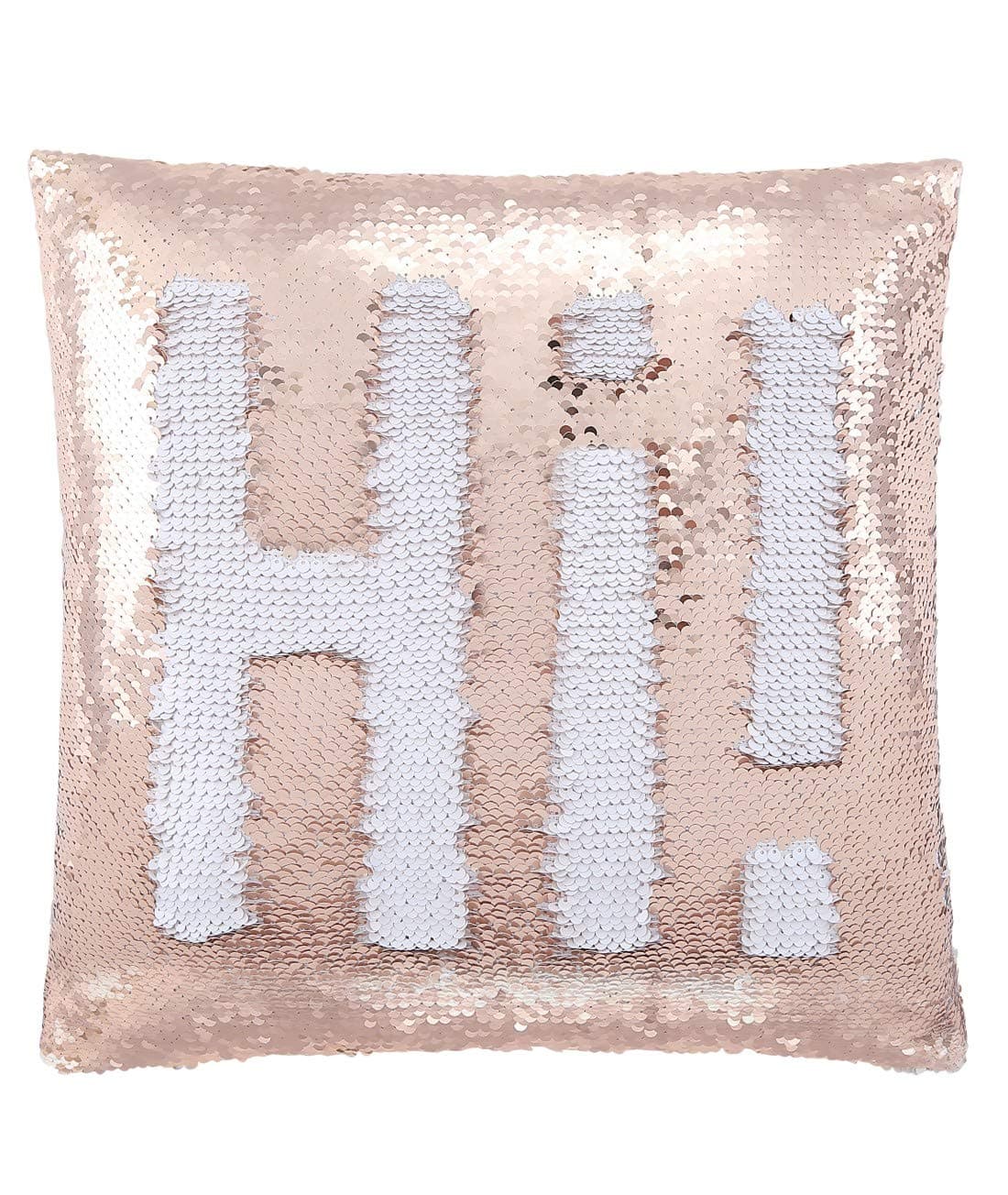 Ankit Sequin Cushion Reversible Mermaid Pillow that Changes Colour - Champagne Gold