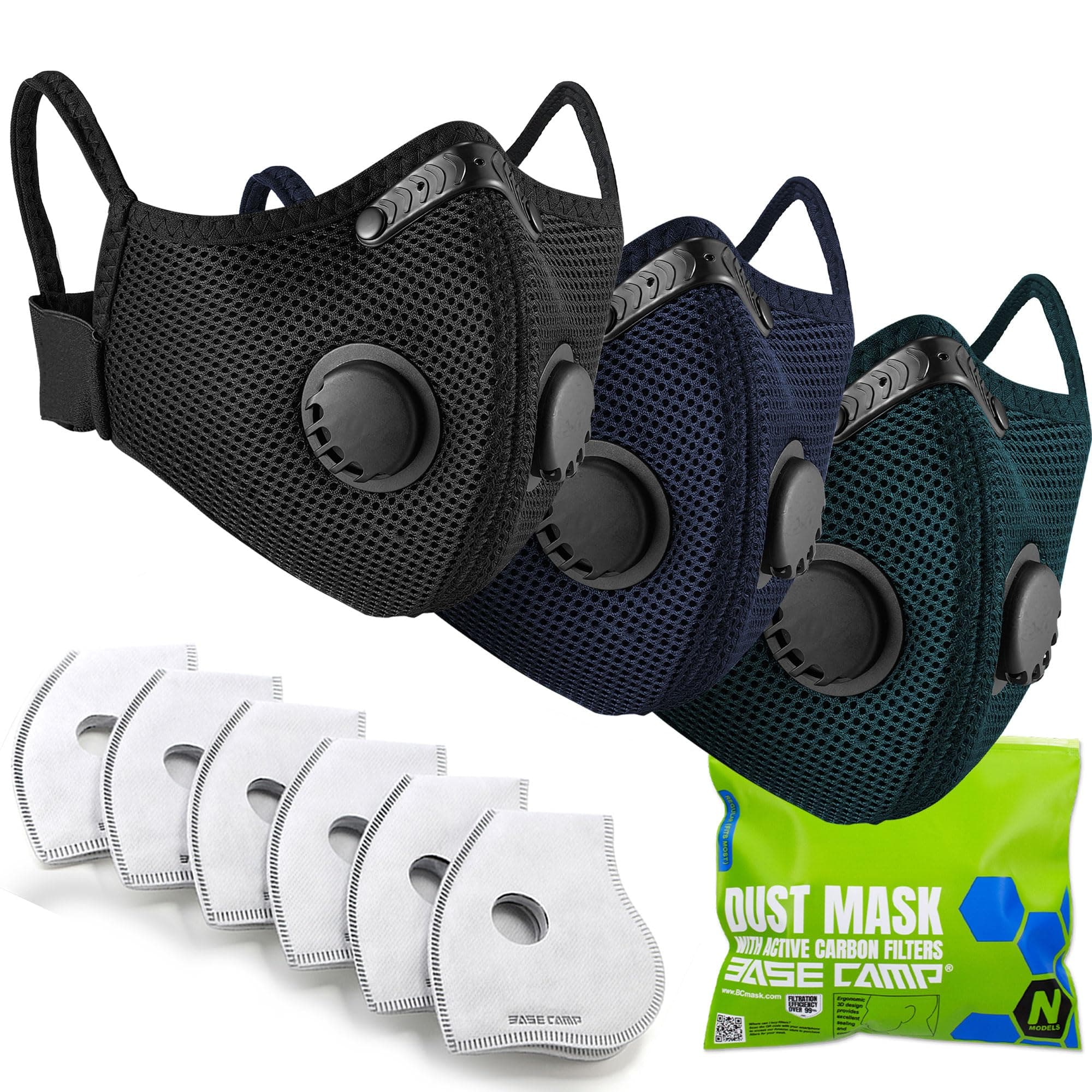 Upgrade M Plus Dust Mask, Reusable Respirator Mask for Woodworking, Face Protection with 99.9% Effective Carbon Filters for Construction, Landscaping, Sanding, Painting, Pollution