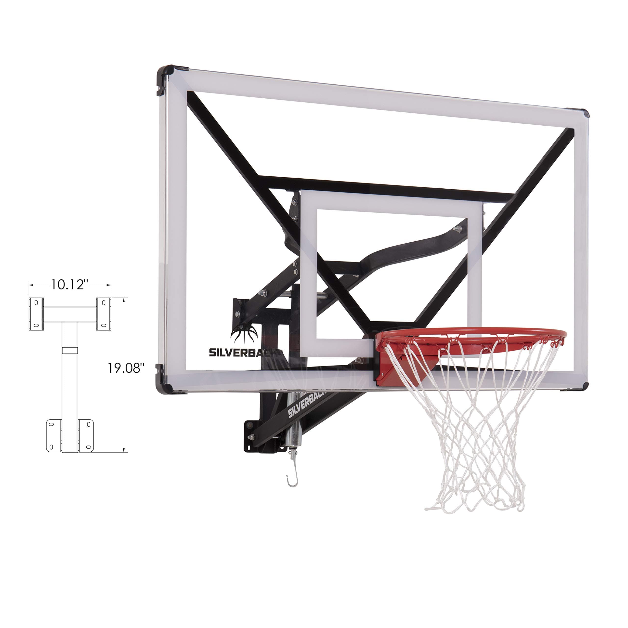 Silverback Nxt 54" Wall Mounted Adjustable-Height Basketball Hoop With Quickplay Design