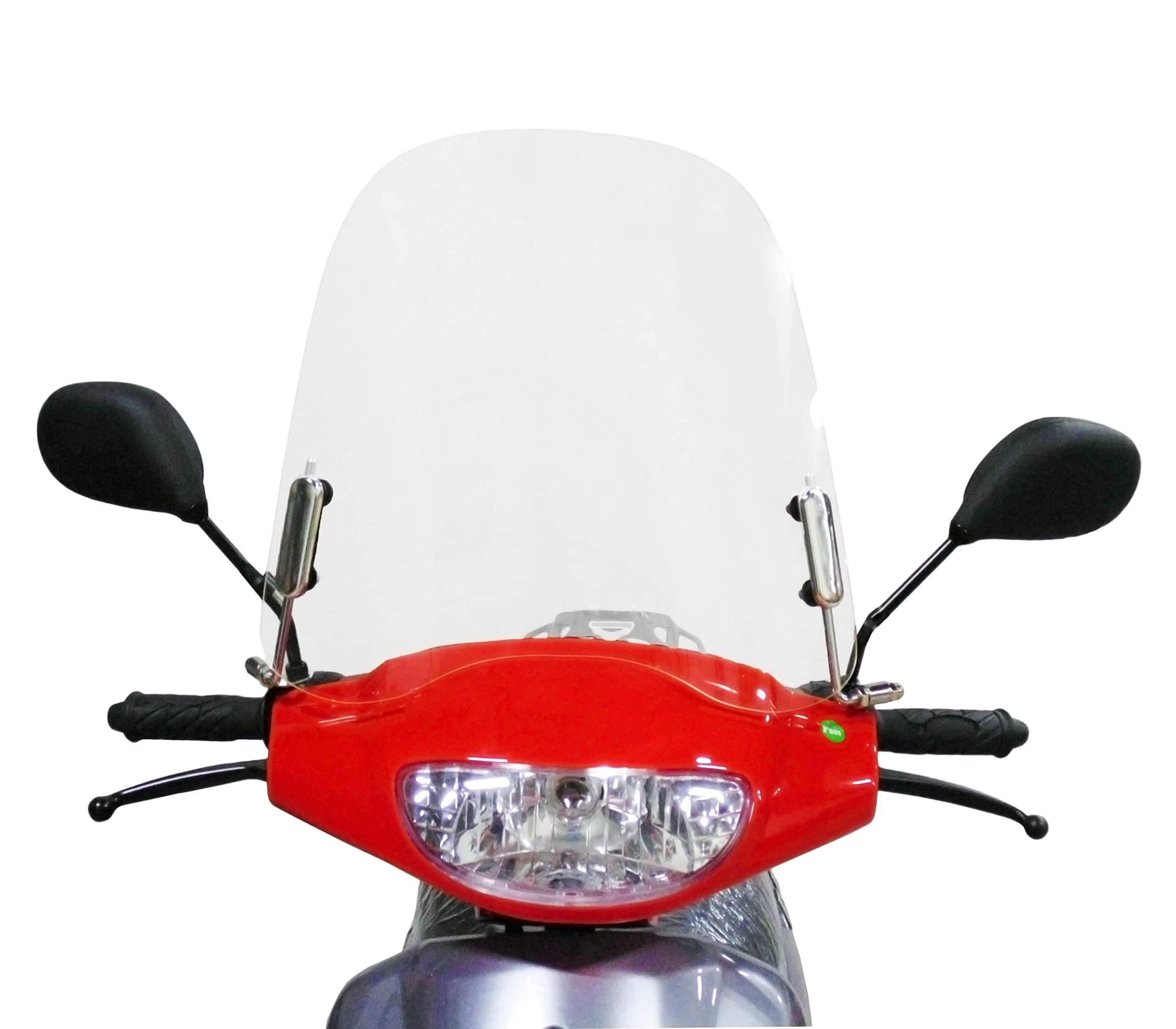 MMG Scooter Windshield 3 millimeters Clear Plastic Acrylic comes with mounting hardware