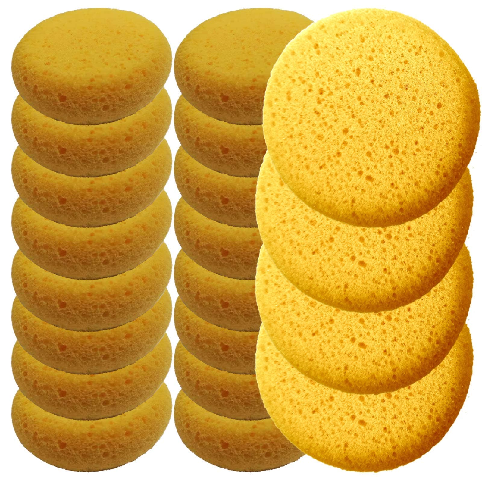 20 PCS Tack Sponges, High Elasticity Saddle soap for Leather, Medium Hole high Water Absorption Saddle soap Diameter 2.83, Height 1.18IN, Suitable for Crafts, Ceramics, Household Use & More