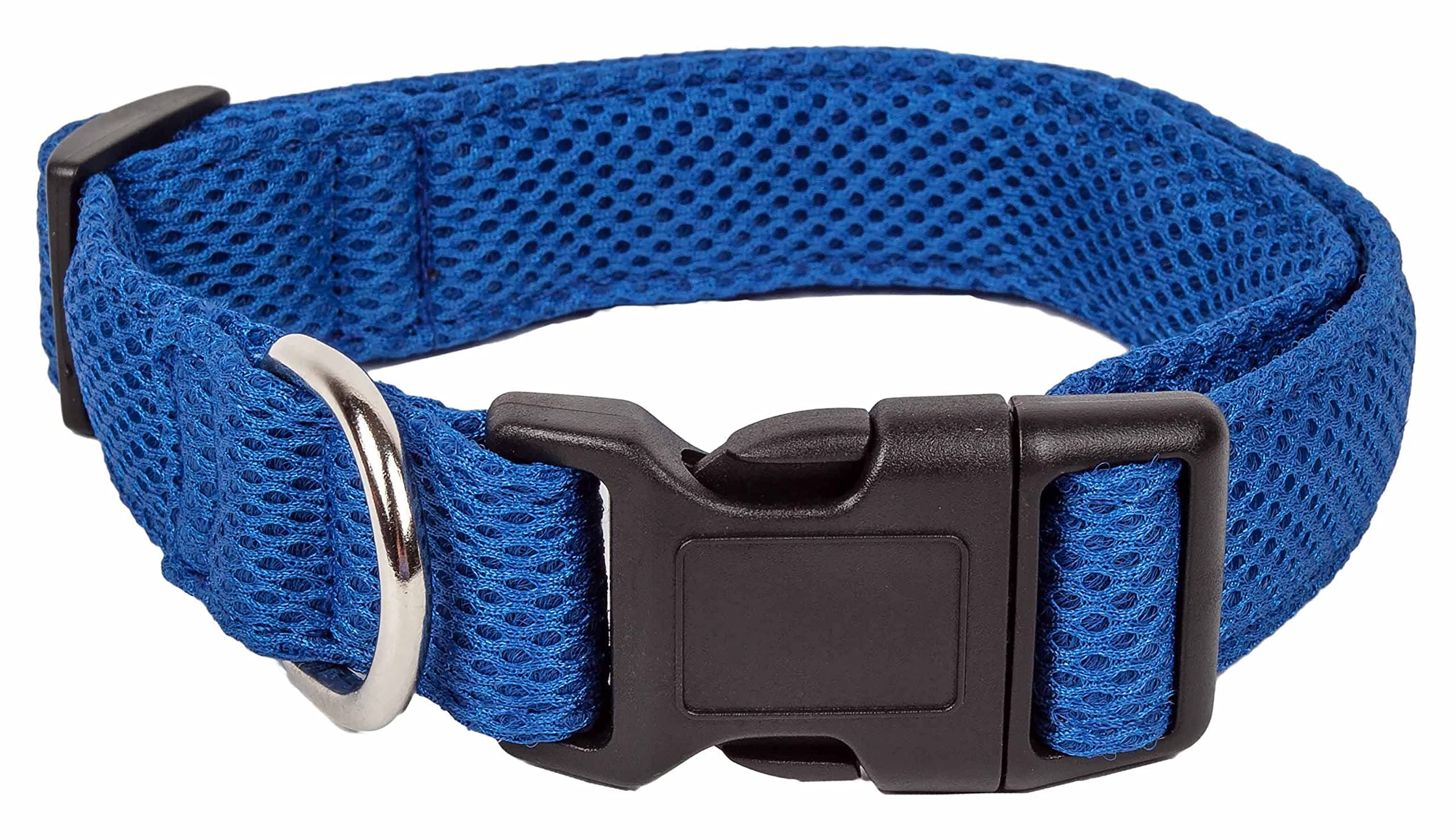 Pet Life ® 'Aero Mesh' Dual Sided Comfortable and Breathable Adjustable Pet Collar - Mesh Dog Collar with Stainless stell Dog Leash Connection Ring