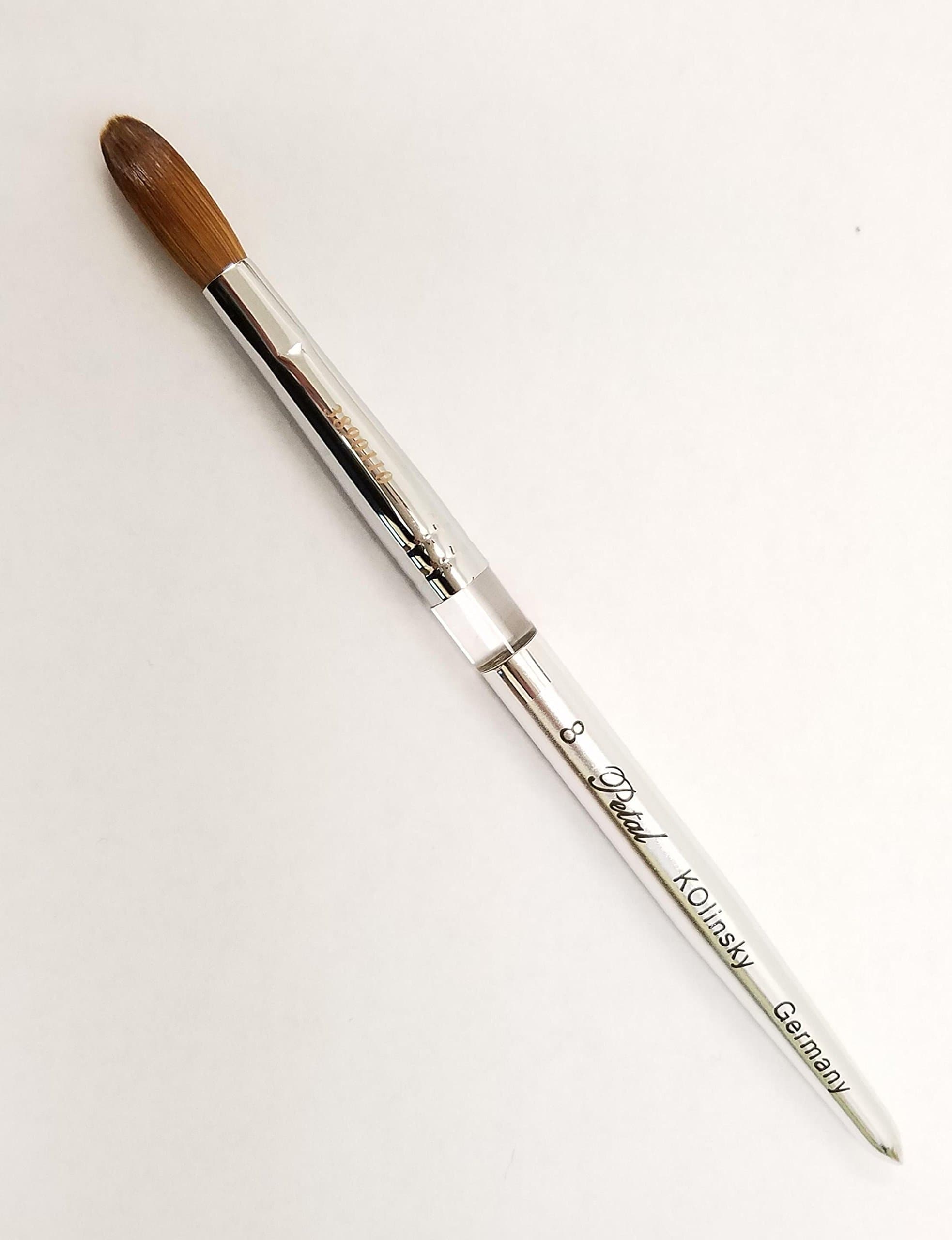 ACT898 Petal Kolinsky Silver Handle Acrylic Nail Brush - Size-8