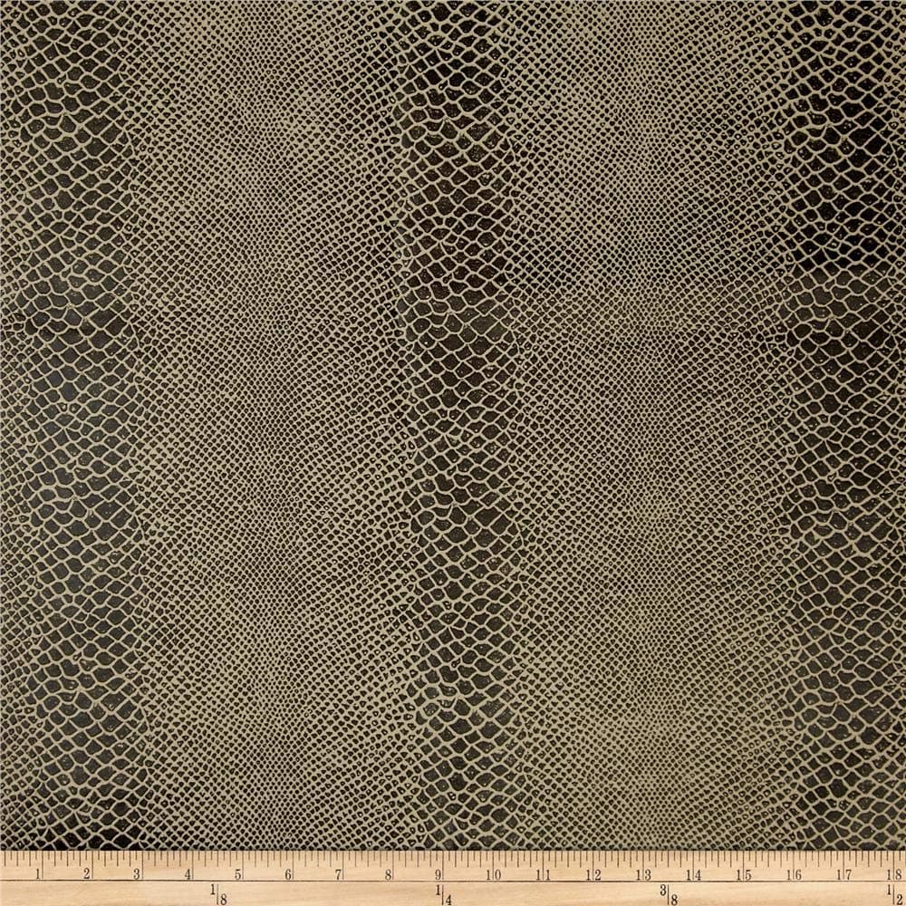Faux Leather Lizard Black, Fabric by the Yard