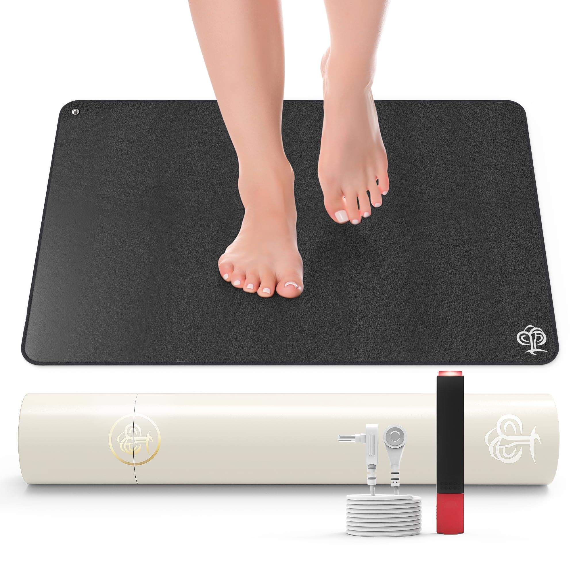 Grounding Mat for Feet 3MM Thickened Earthing Mat Grounding Pad for Improve Sleep, Pain Relief, Inflammation, Reduce Anxiety, Grounding Mats for Working