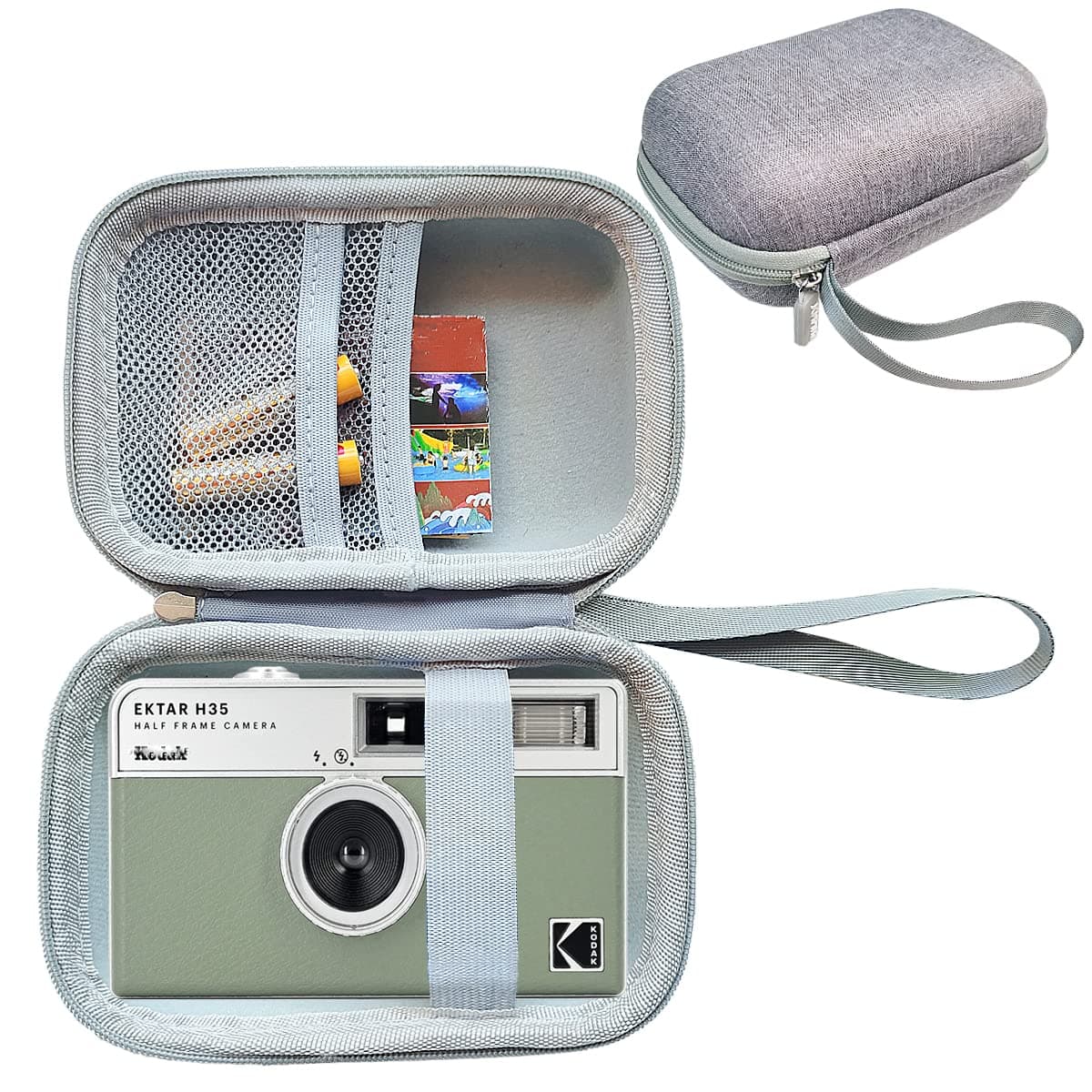 JCHPINEHard Carrying Case for KODAK EKTAR H35 Half Frame Film Camera, Protective Storage Travel Case for Kodak Ultra F9 M35 Film Camera Accessories (Grey)