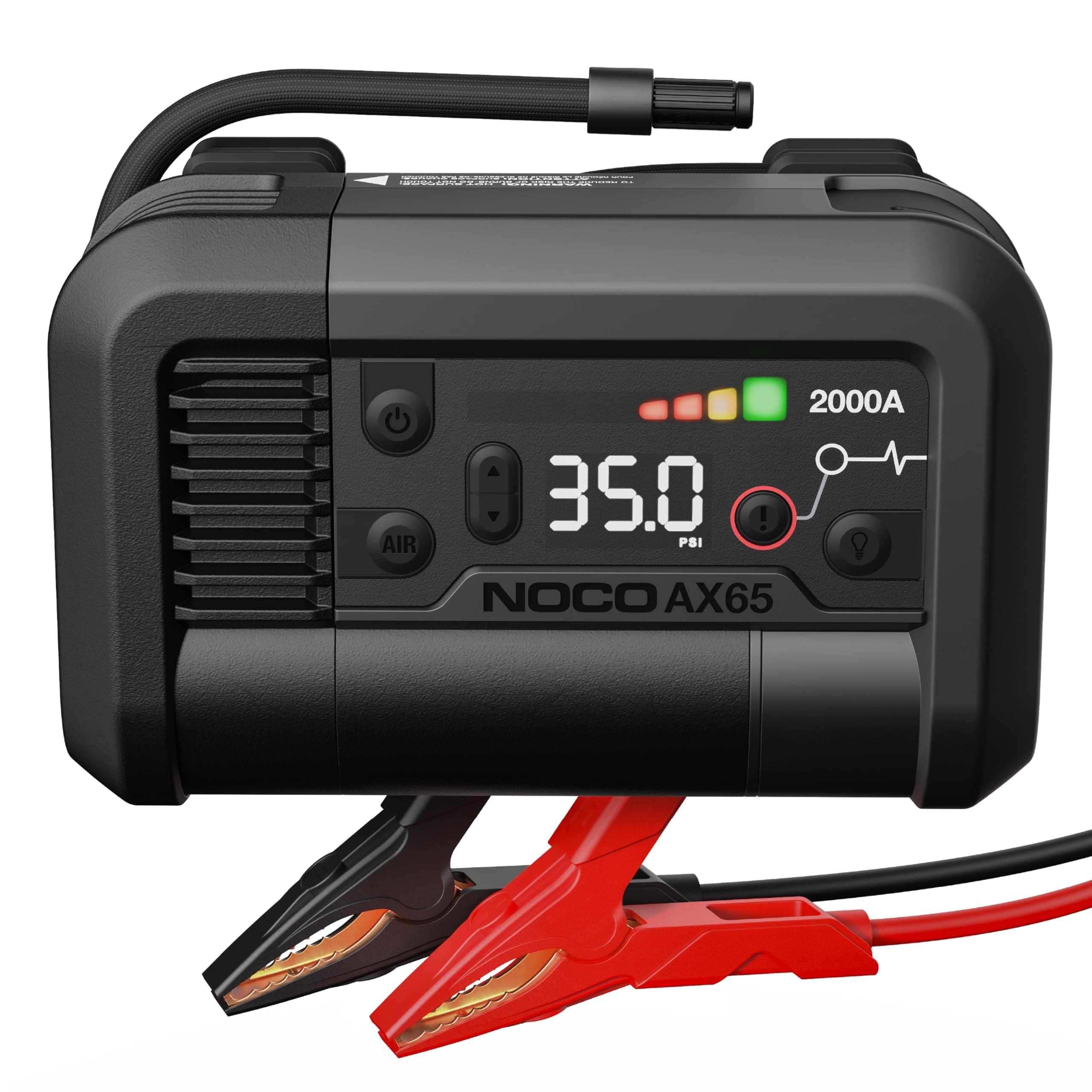 NOCO Boost+Air AX65: 2000A Jump Starter with Air Compressor Tire Inflator – Starts 8.0L Gas & 6.0L Diesel – 67 SLPM Airflow Inflates 0–40 PSI in 2 Minutes