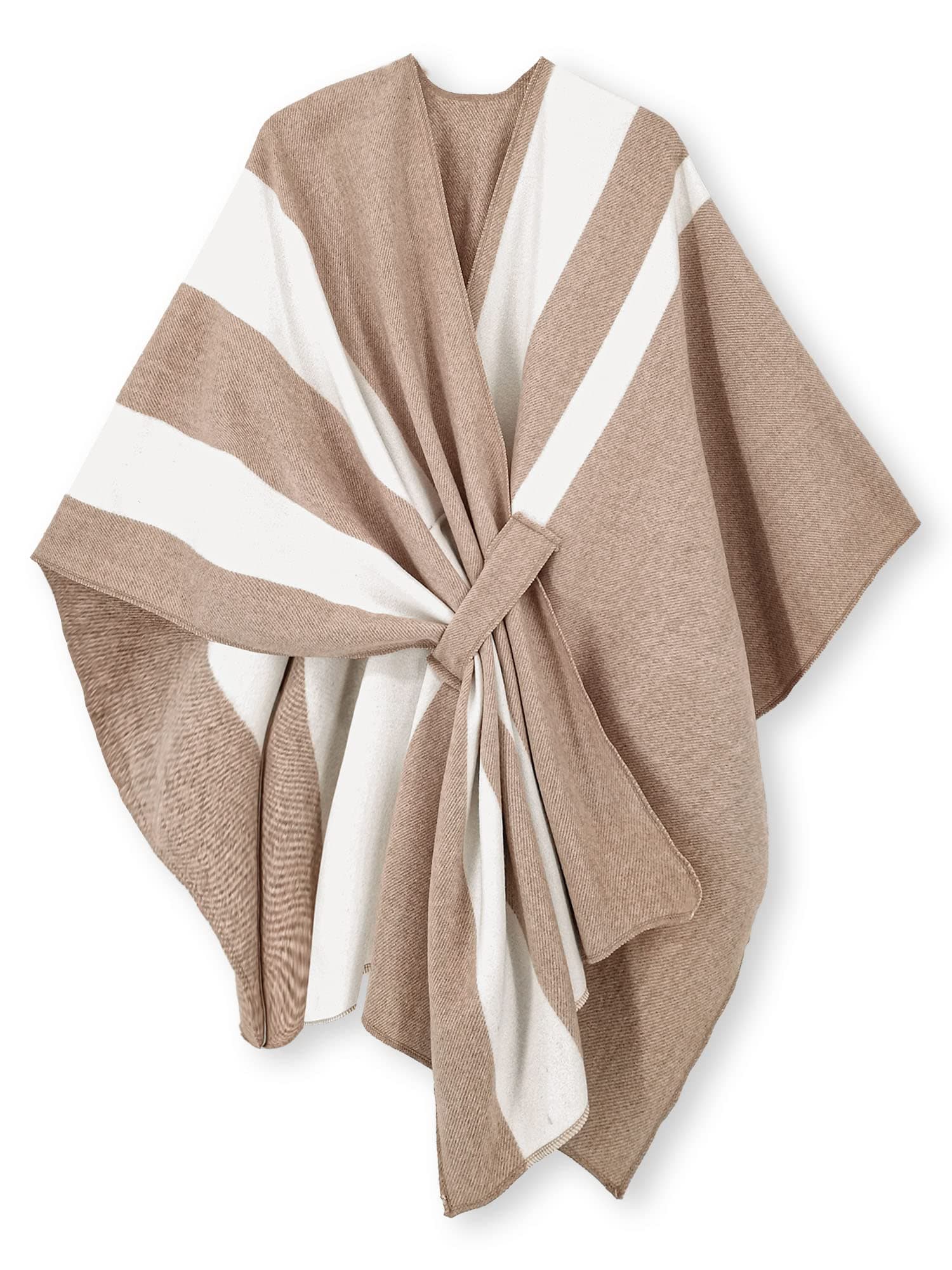 Moss Rose Women's Shawl Wrap Poncho Ruana Cape Open Front Cardigan Shawls for Fall Winter