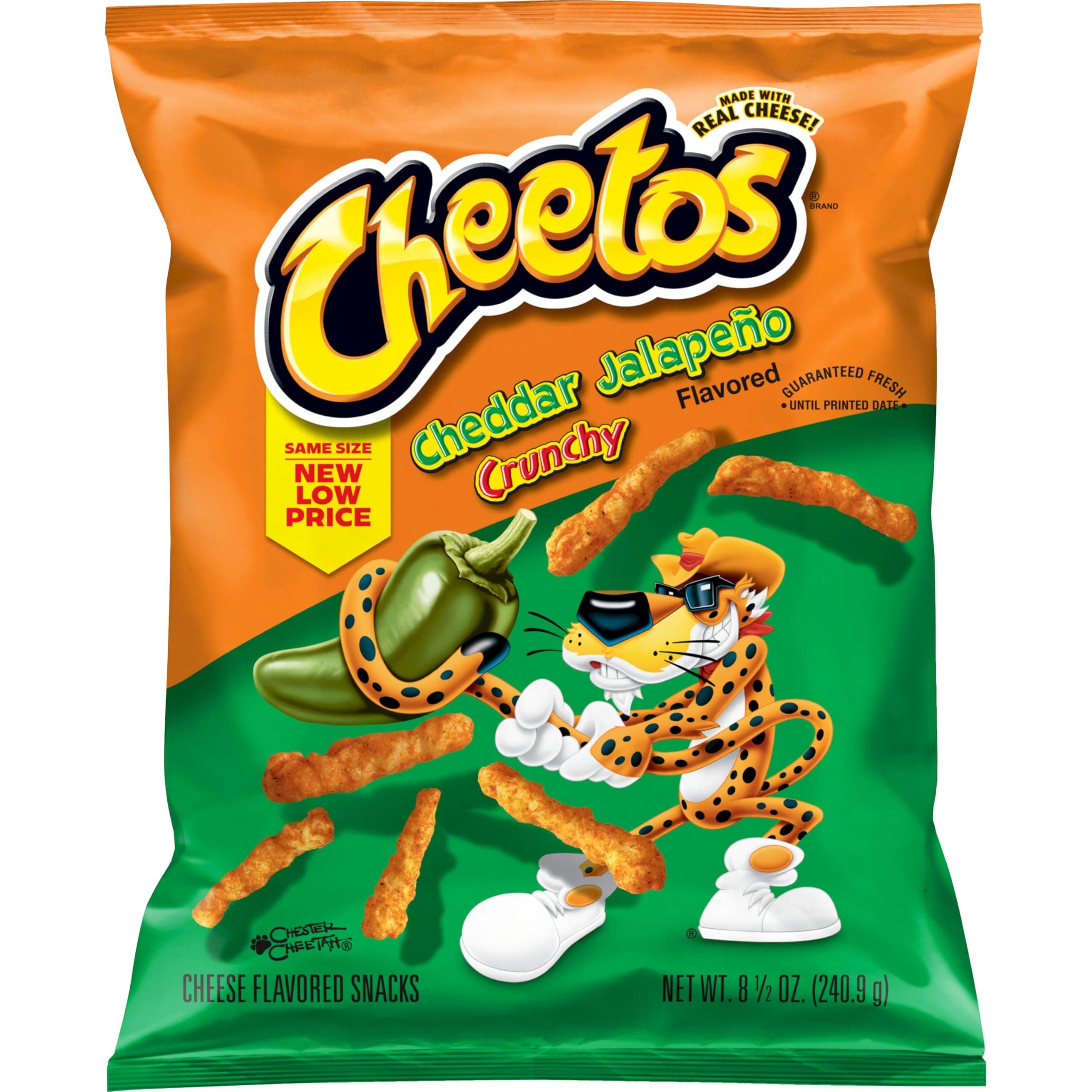Crunchy Cheddar Jalapeño Cheese Flavored Snacks, 8.5 Oz