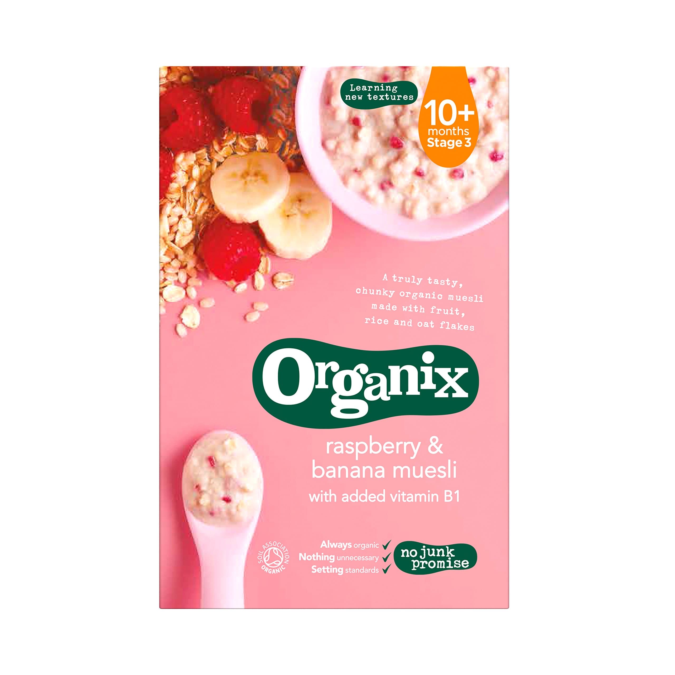 Organix Raspberry & Banana Muesli, 200g