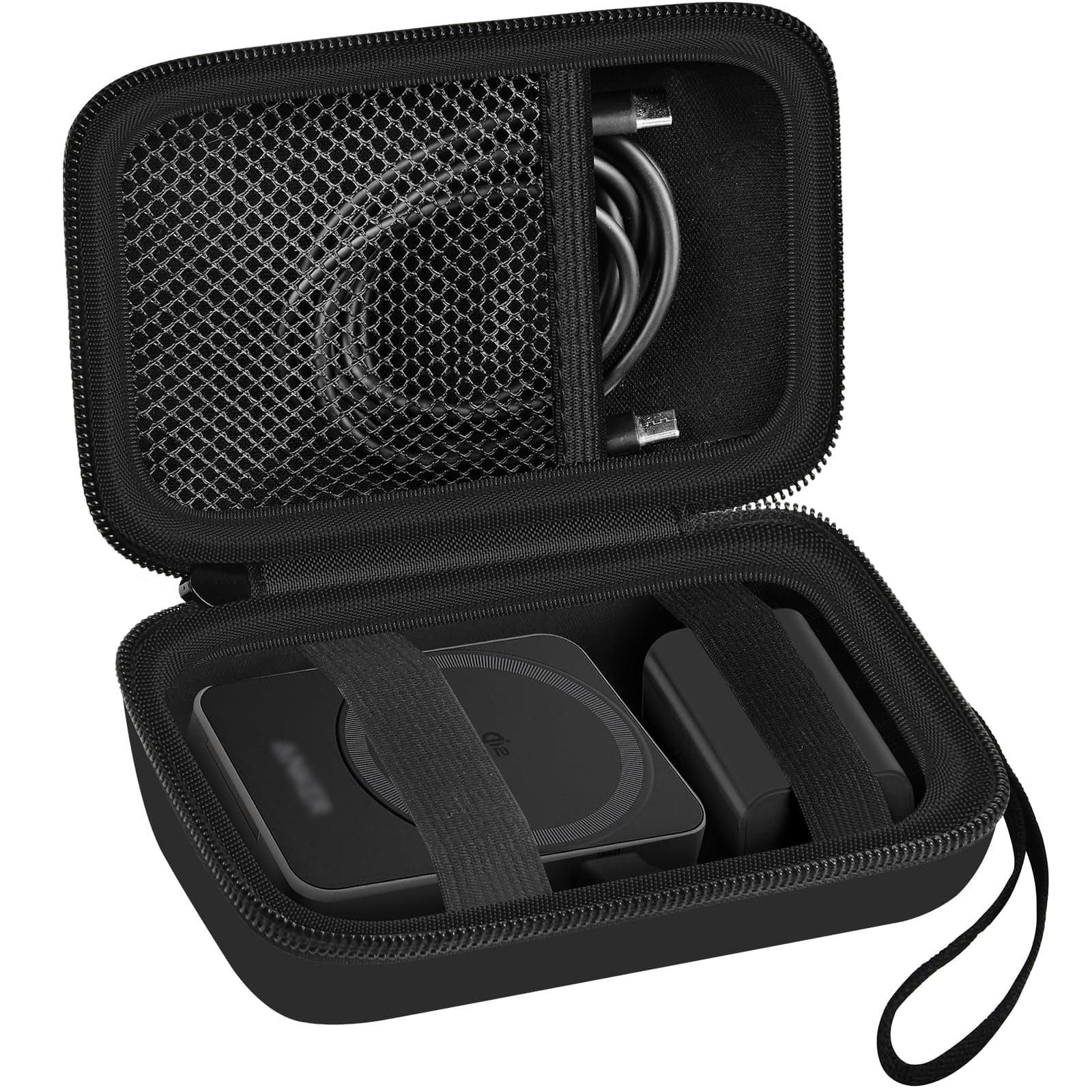 Case for Anker MagGo 3-in-1 Charging Station, MagSafe Wireless Charger Stand, Foldable Magnetic Charging Station Storage Holder Bag for Apple Watch USB-C Charger Cable and Adapter, Box Only (Black)