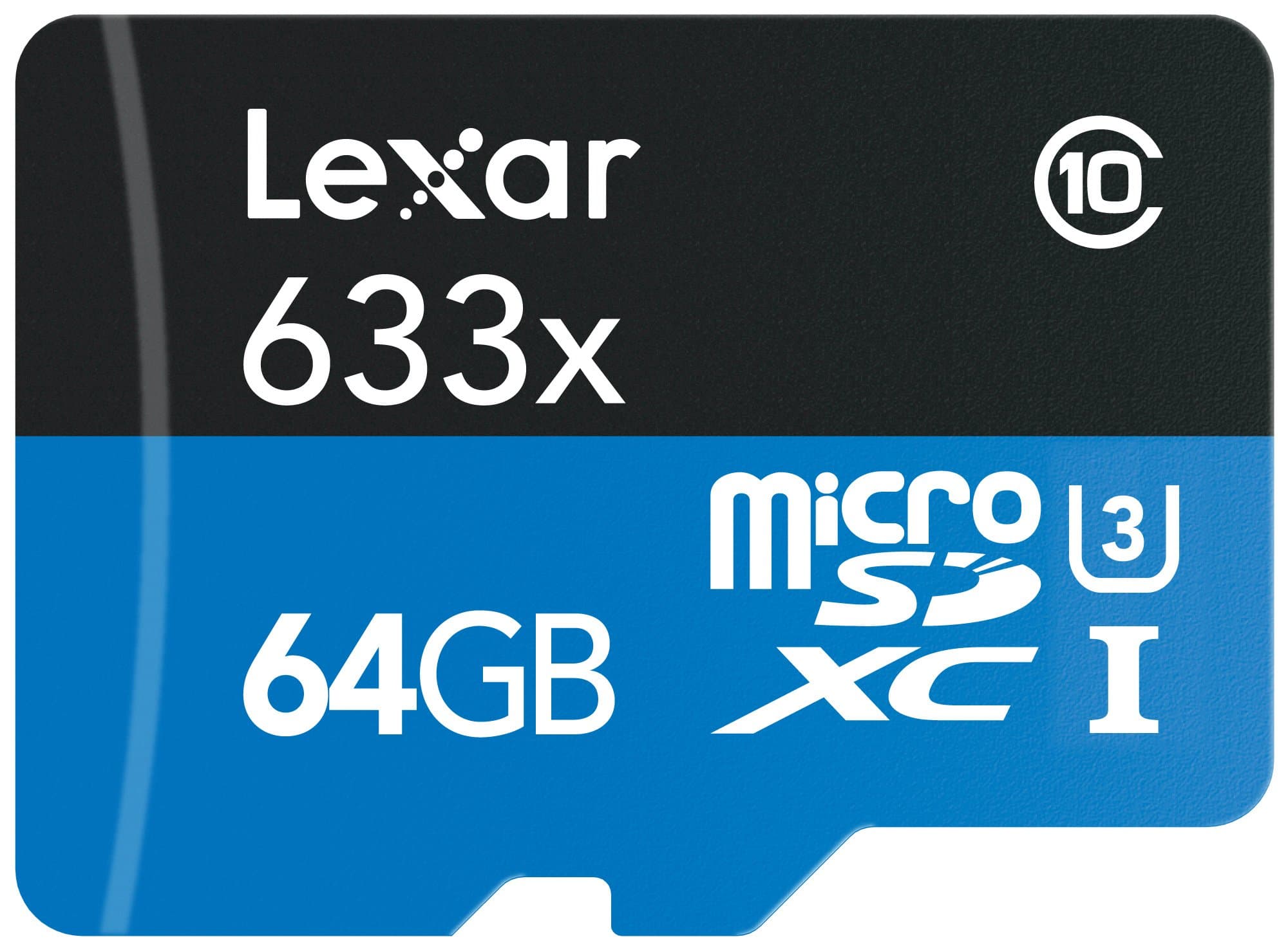 Lexar High-Performance MicroSDXC 633x 64GB UHS-I U1 w/USB 3.0 Reader Flash Memory Card (old U3 version) LSDMI64GBBNL633R