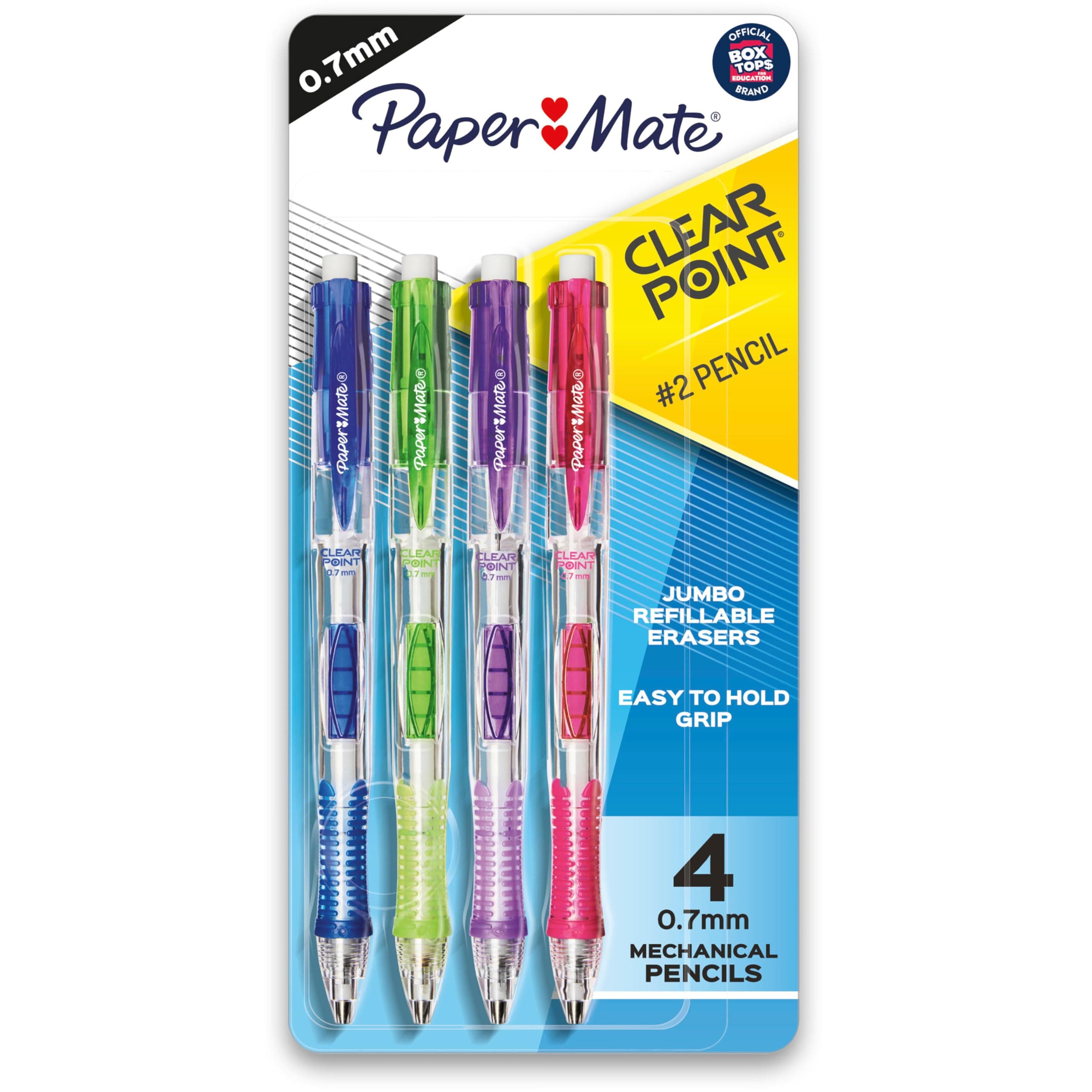 Paper Mate Clearpoint Mechanical Pencils 0.7mm HB #2 Pencil Set Art Supplies Teacher Supplies Sketching Pencils Drafting College School Fashion Barrels 4 Count