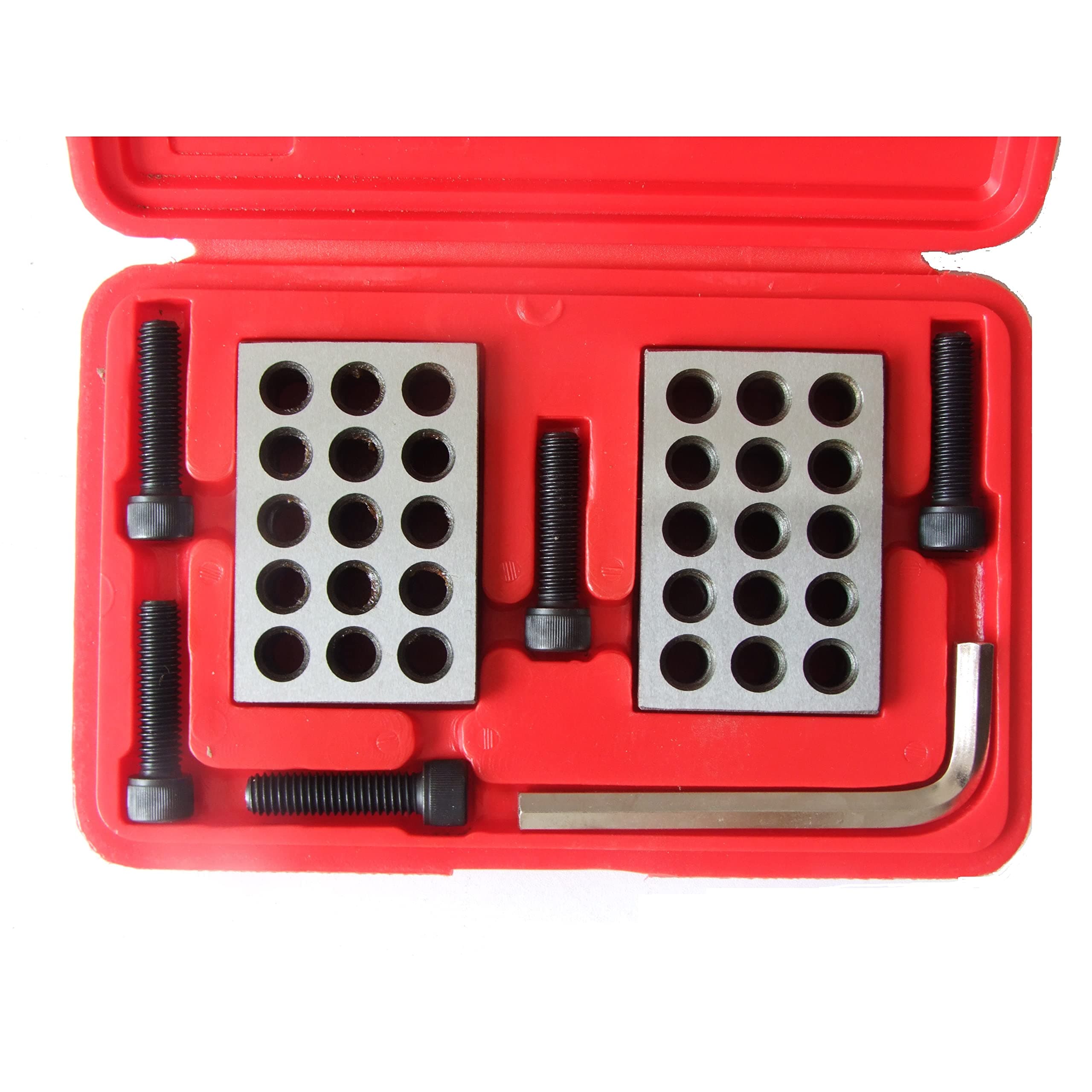 HFS(R) Ultra Precision 1-2-3" Blocks,Machinist Block Set 2pcs/Pair, 0.0001" with Screw in Plastic Case