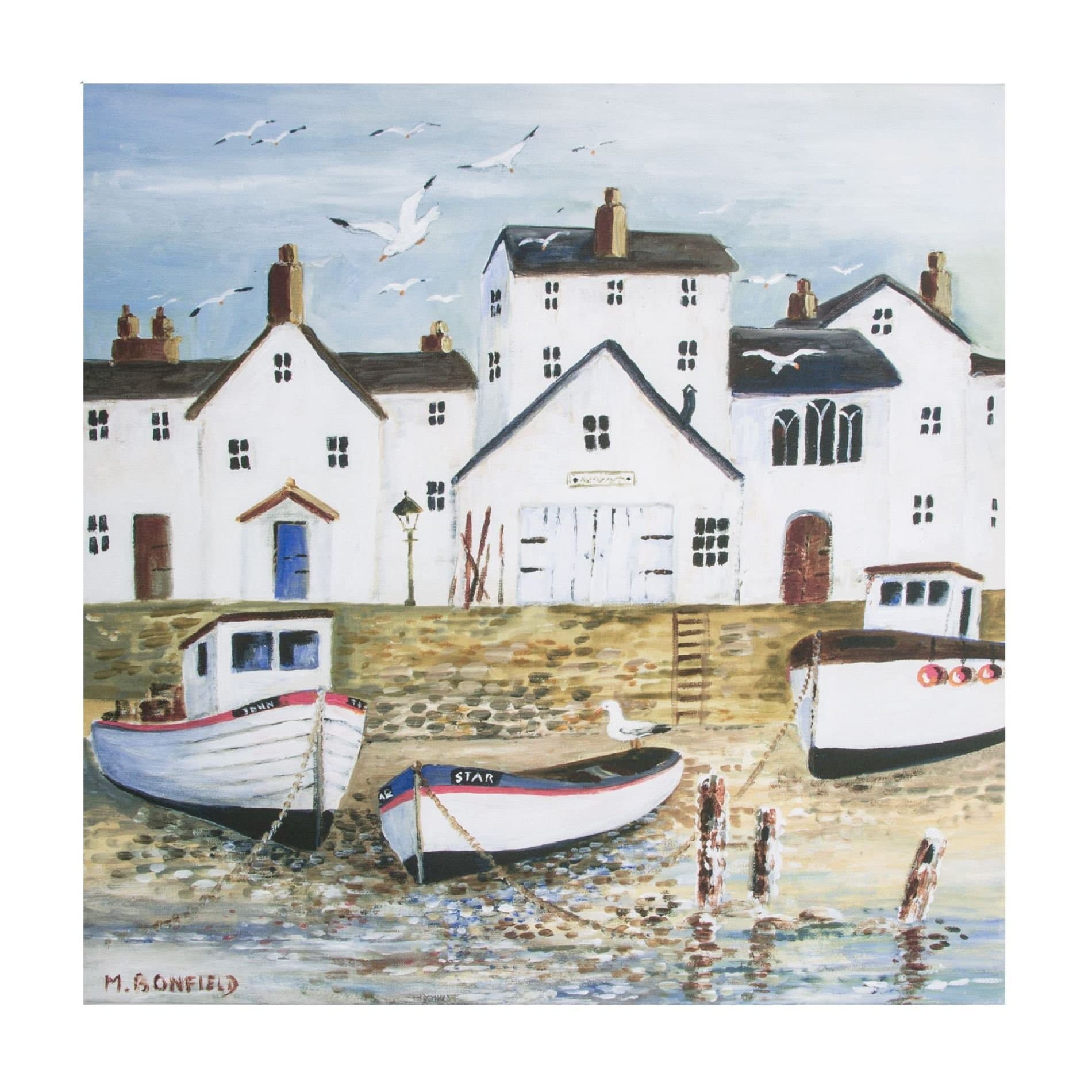 Art For The Home Harbourside Printed Canvas Wall Art