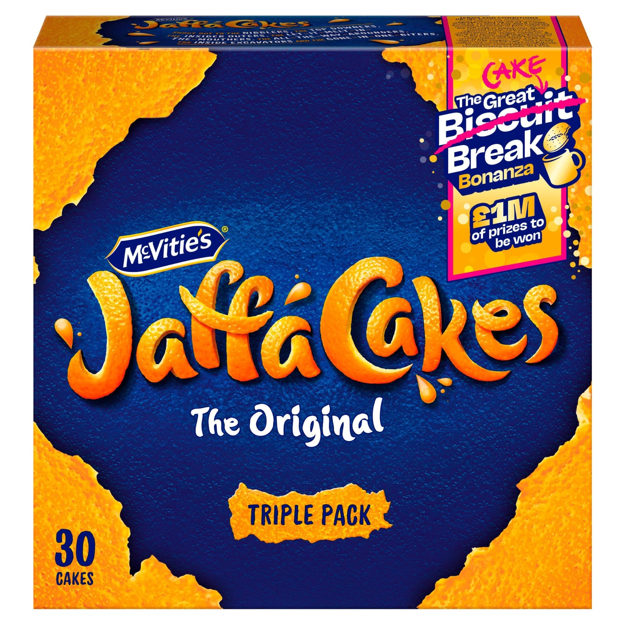 McVitie's Jaffa Cakes Original Chocolate Biscuits Triple Pack 3 x 10 Cakes, 330g