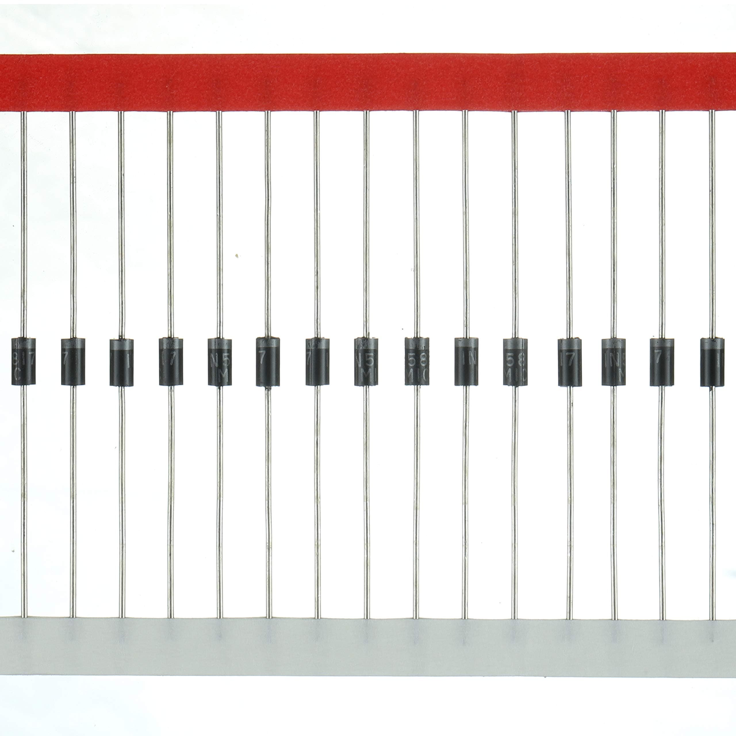BOJACK 1N5817 Schottky Diode 1 A 20 V DO-41 Axial 5817 1 amp 20 volt Electronic Silicon Diodes (Pack of 125)