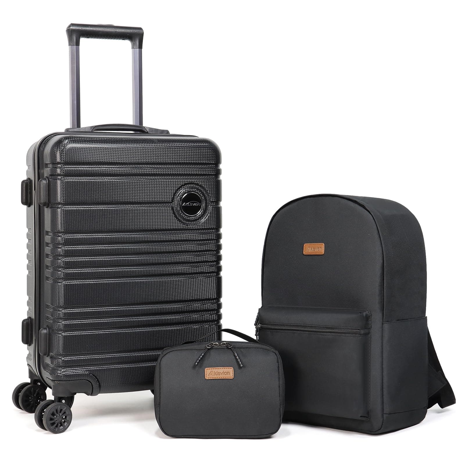 ABS+PC Carry on Luggage set 3 Pcs suitcace with Spinner wheels TSA Lock 20-In hardshell Lightweight Luggage set