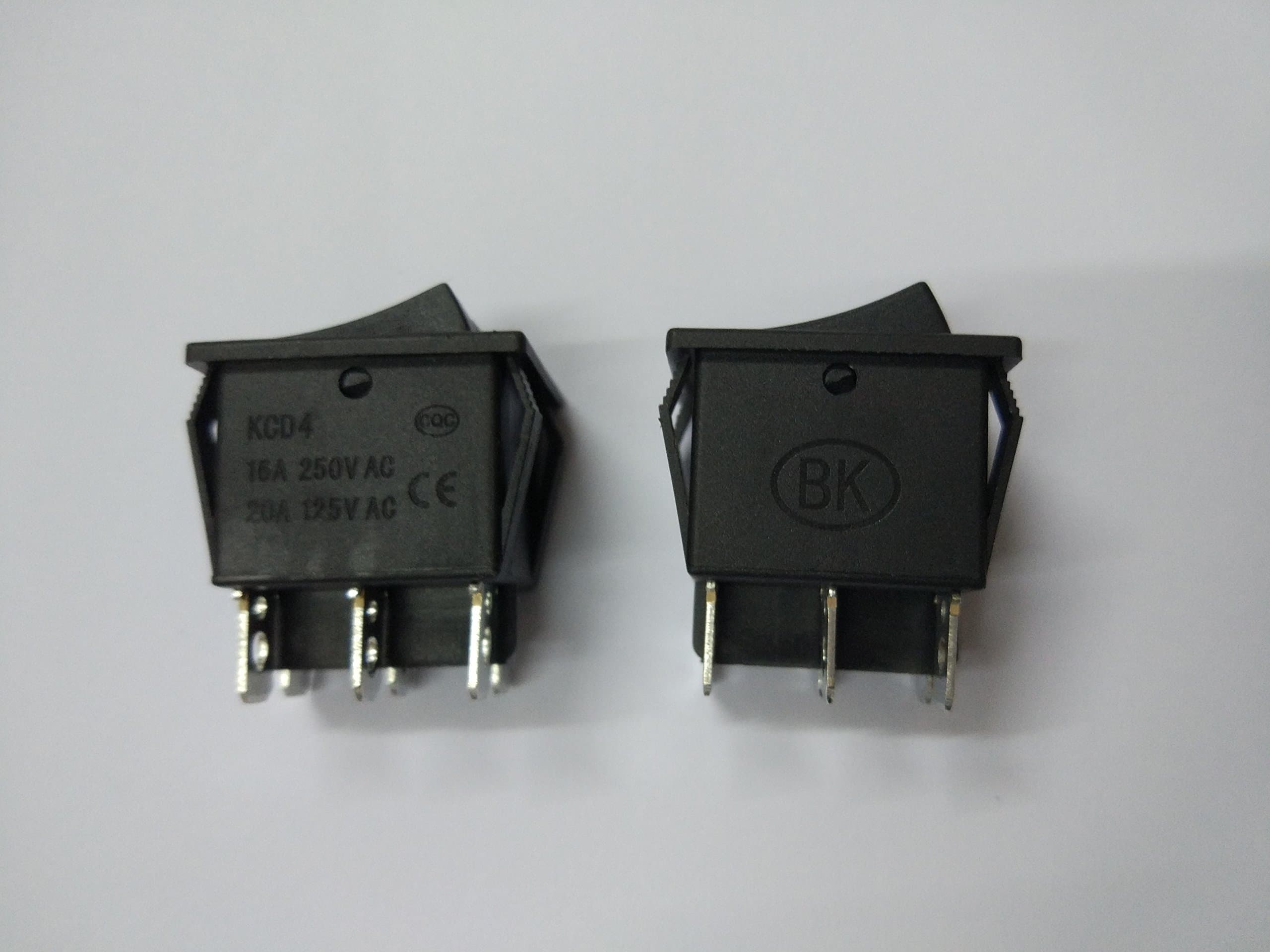 12 Pcs Rocker Switch KCD3 Black Terminal 6pin 15A 250V 20A 125V Skywalking