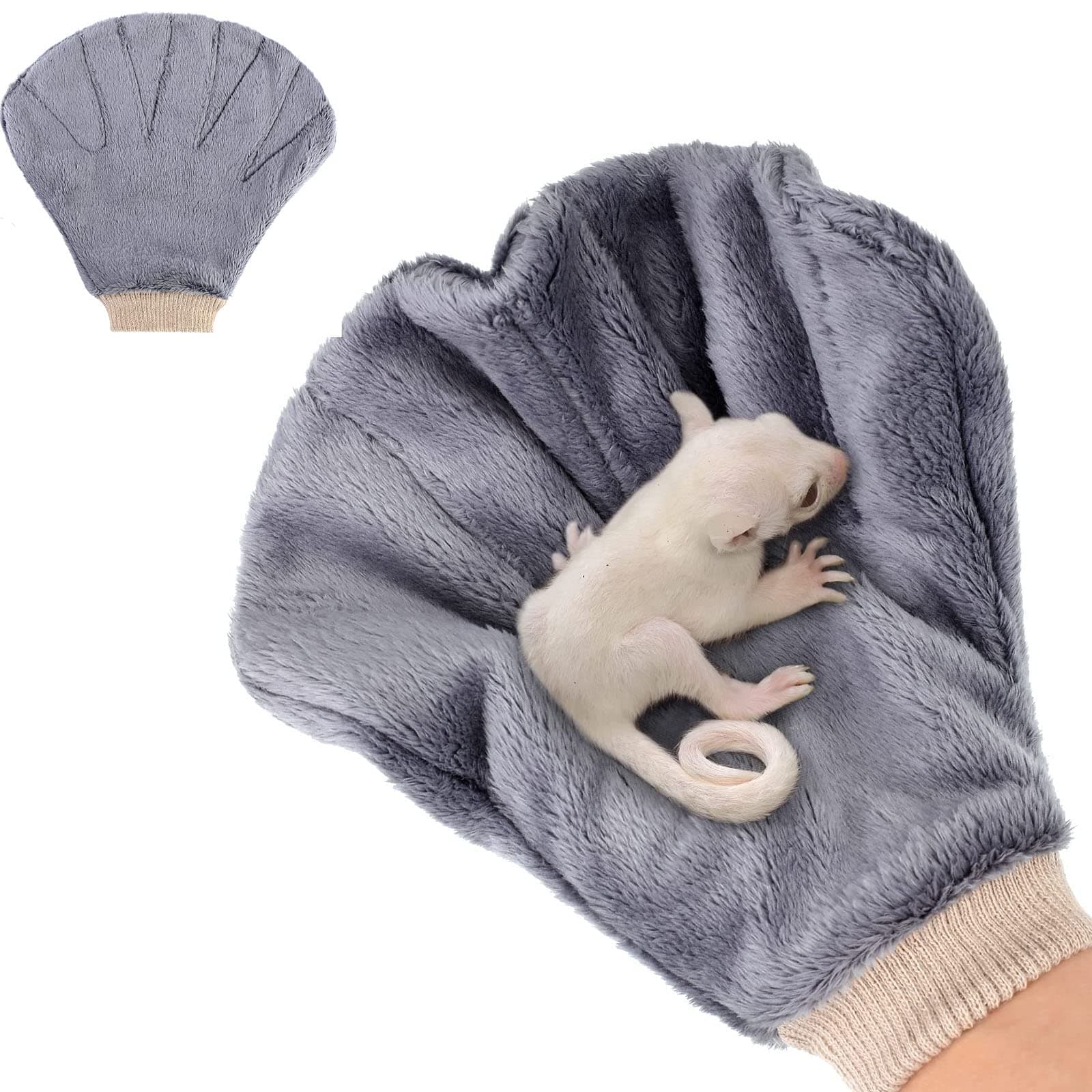 JCD Sugar Glider Bonding Mitt, Calming Sleeping Glove for Small Animals Hedgehog Hamster Anti Bite Pet Handling Glove Grooming Bite Proof Protection Supplies