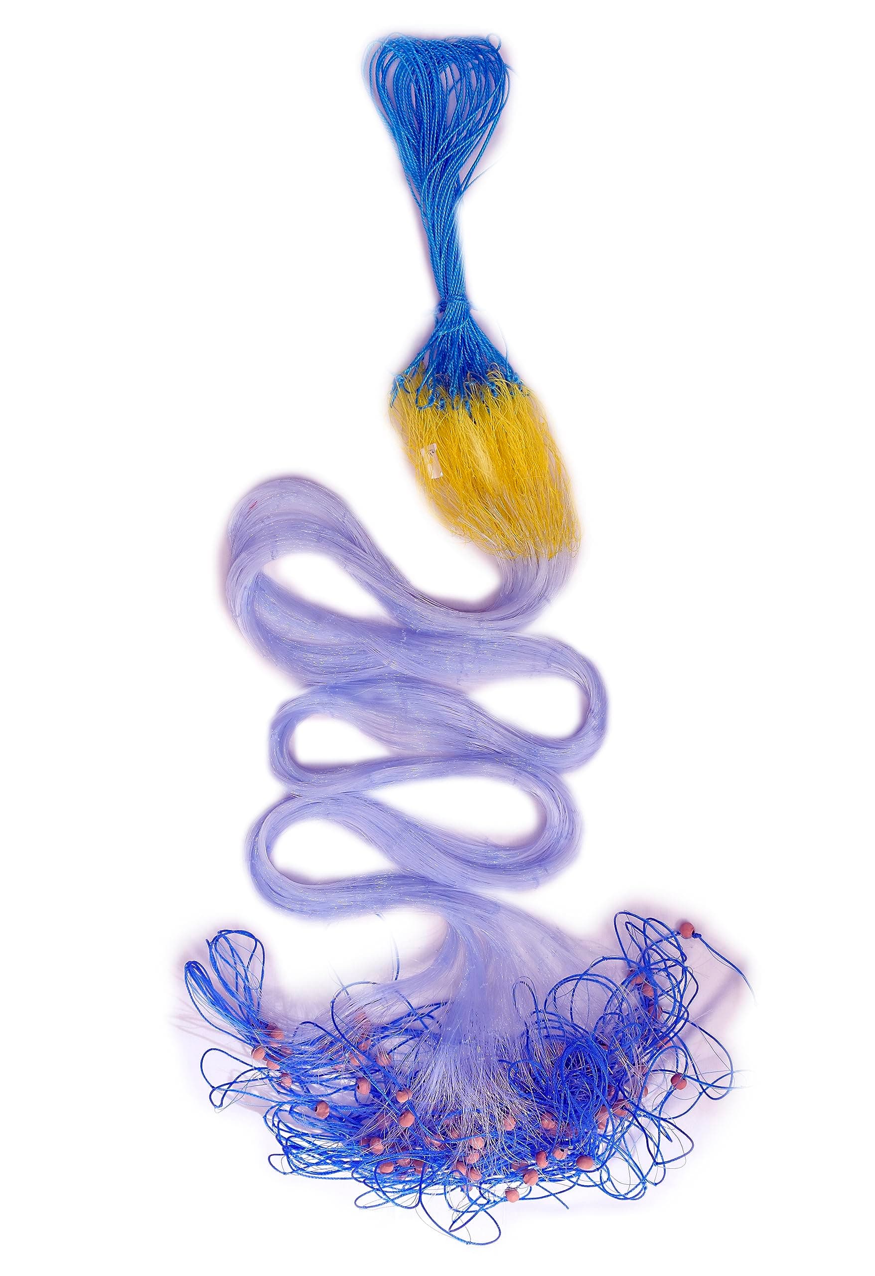 PURKAIT Fishnet 5 Finger 100mm GILLNET MUD Sinker, Height 5F, UP Lenght 50F, Down Lenght 100F Fishing Net