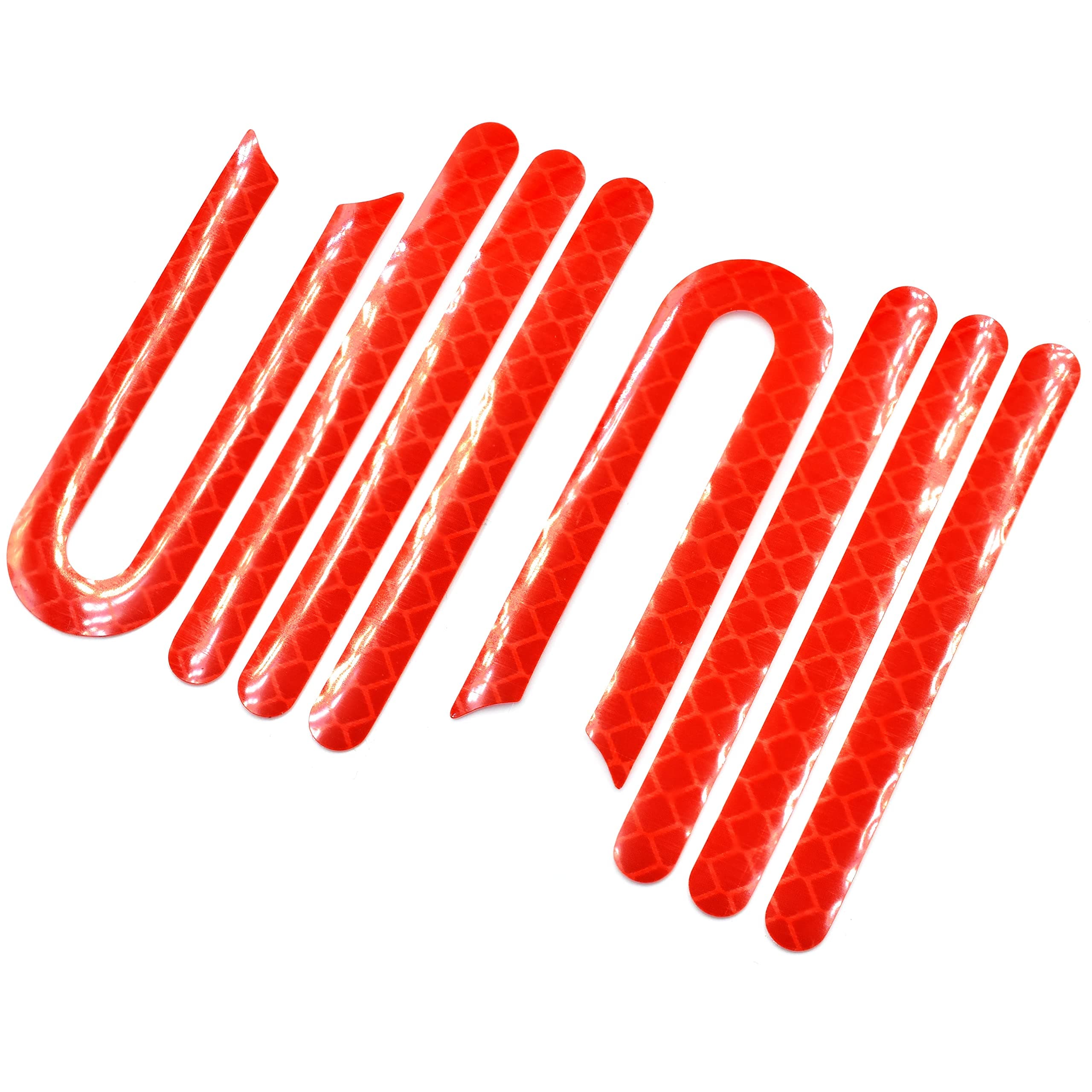 Front and Rear Wheel Reflective Sticker Cover Reflector for Xiaomi M365, M365 Pro Electric Scooter - Replacement Parts Accessories (Red)