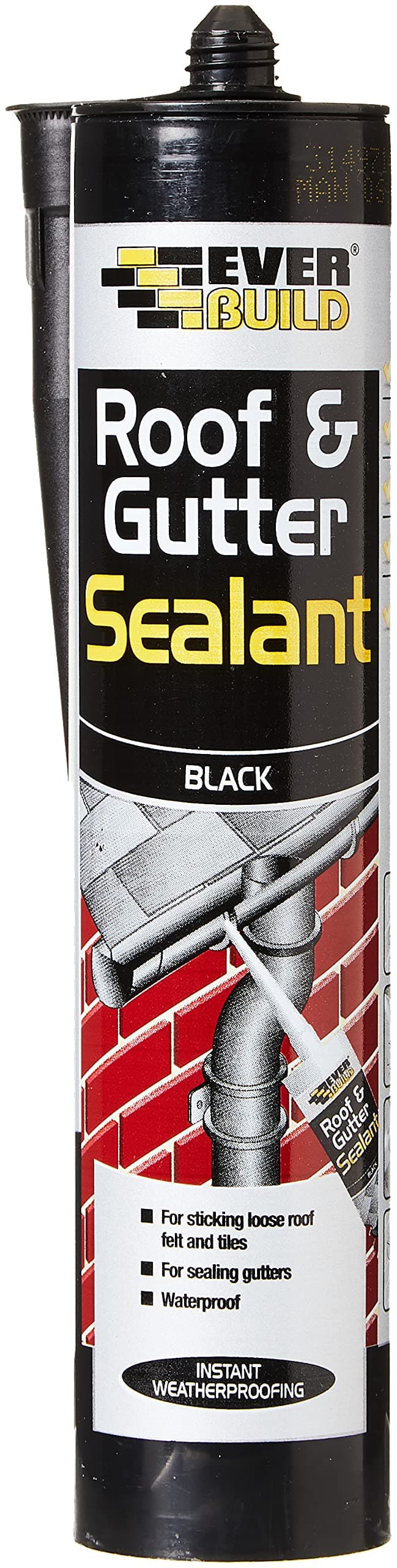 Everbuild EVBROOFBL Roof and Gutter Sealant - Black