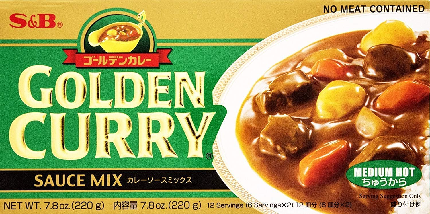 S&B Golden Curry Sauce Mix, Medium Spicy, 8.4 Ounce (5 Pack)