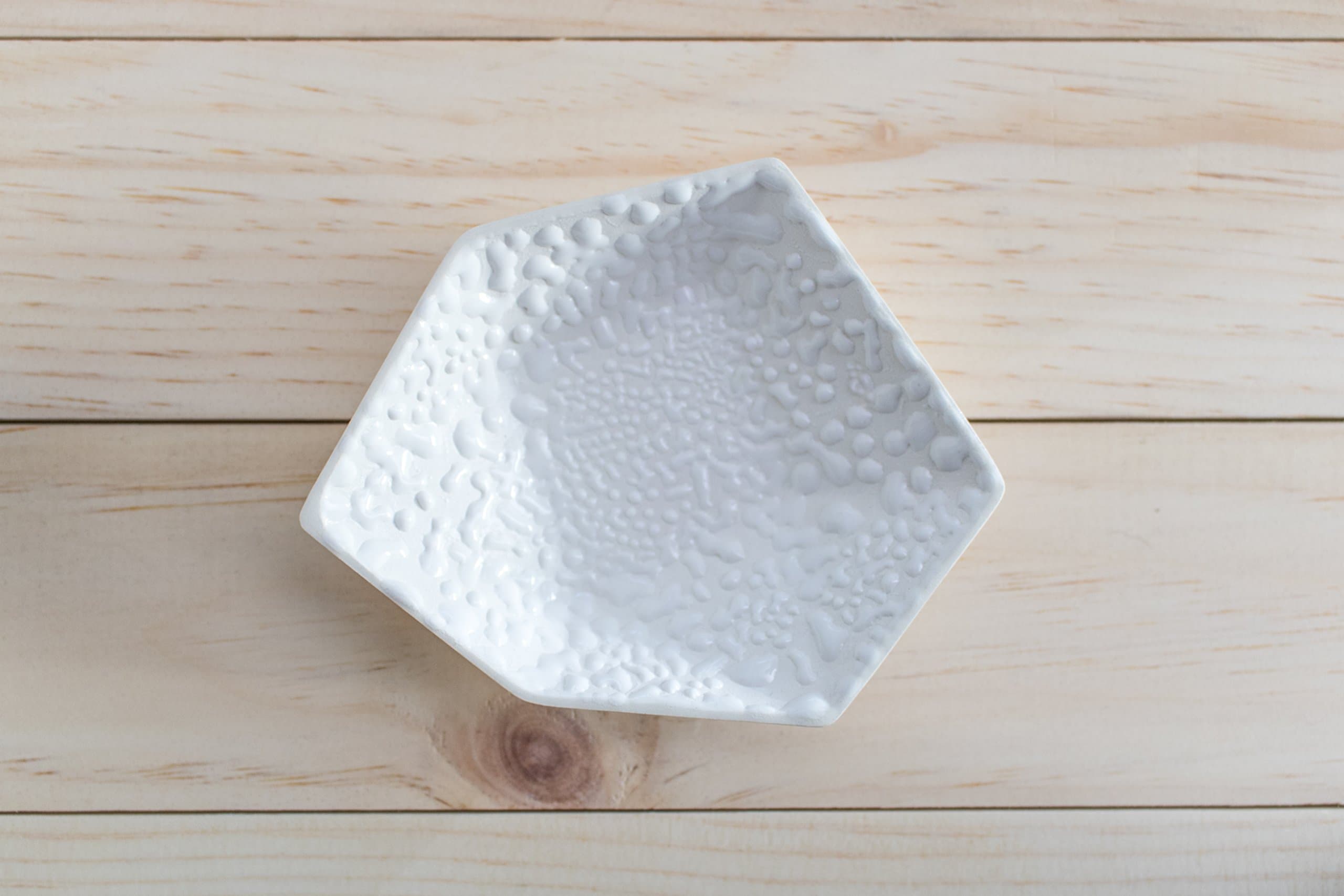 Large Geometric Ceramic Ring Dish - Individual - Crawl