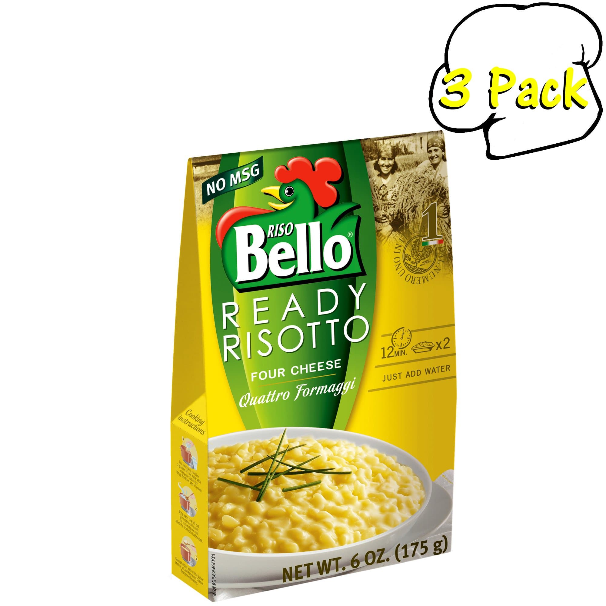Italian Four Cheese Ready Risotto, 6.2 Ounces, 3 Per Case