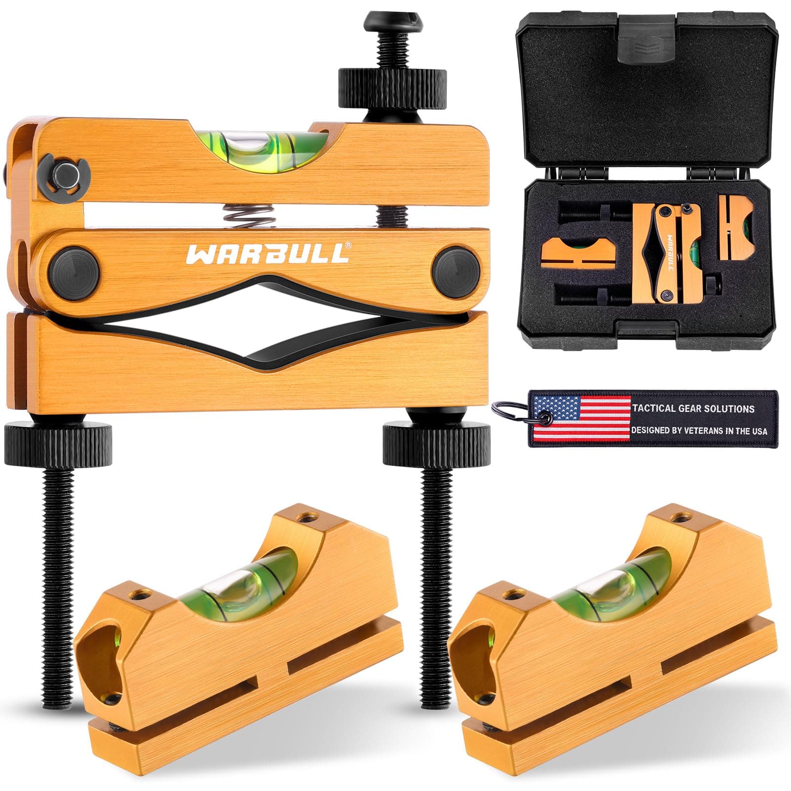 WarBull Scope Leveling Kit Universal, Magnetic Base High-Precision Clearer Gun Level Bubble, Heavy-Duty Scope Mounting Kit, Scope Leveler Tool for Rifle Shotgun Frame Shooting Table with Storage Case