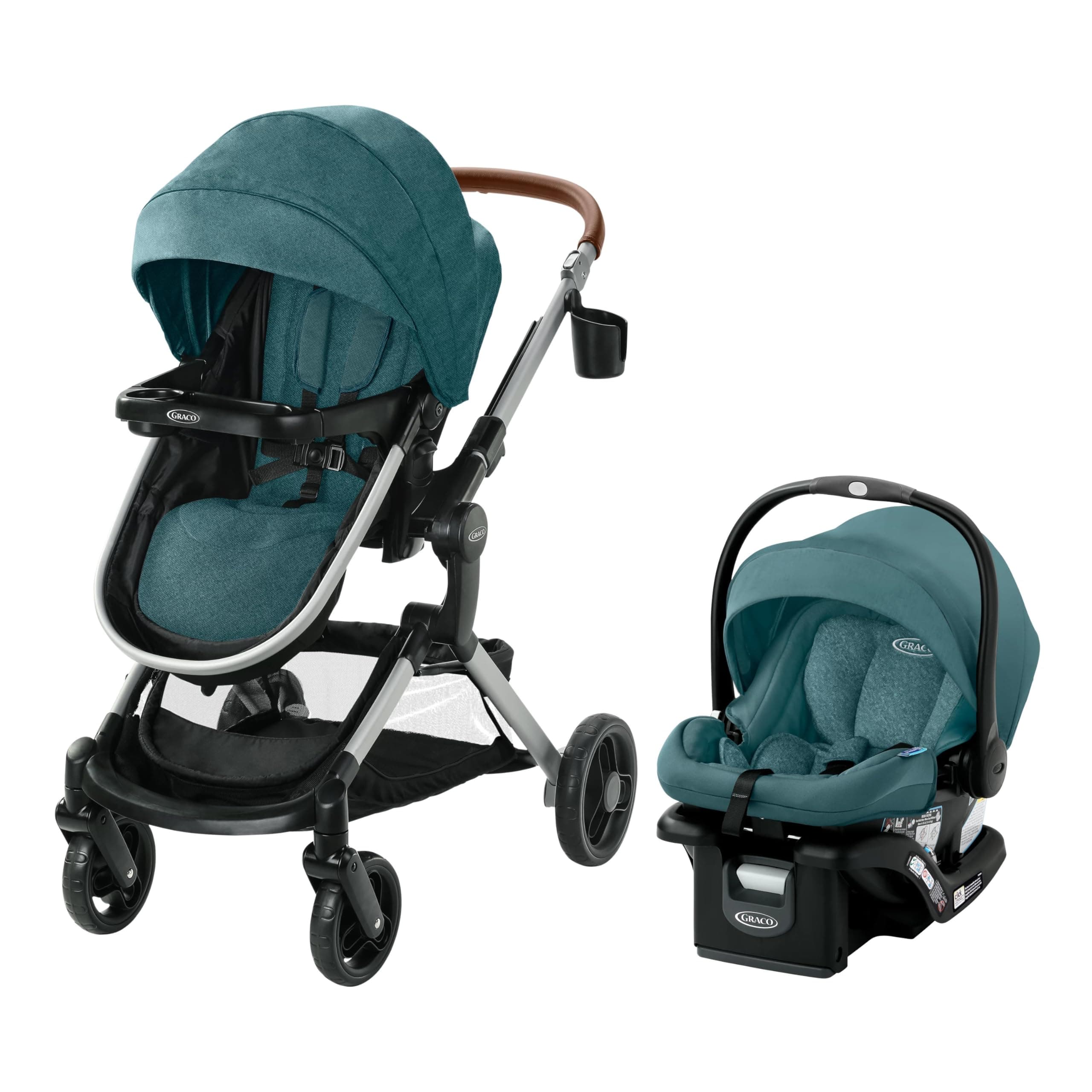 Modes Nest Travel System, 3-in1 Modular Carseat Stroller Combo, Adjustable Slide2Me Infant Car Seat Carrier, Pramette, Toddler Stroller, Includes SnugRide 35 Lite Elite Infant Car Seat, Bayfield