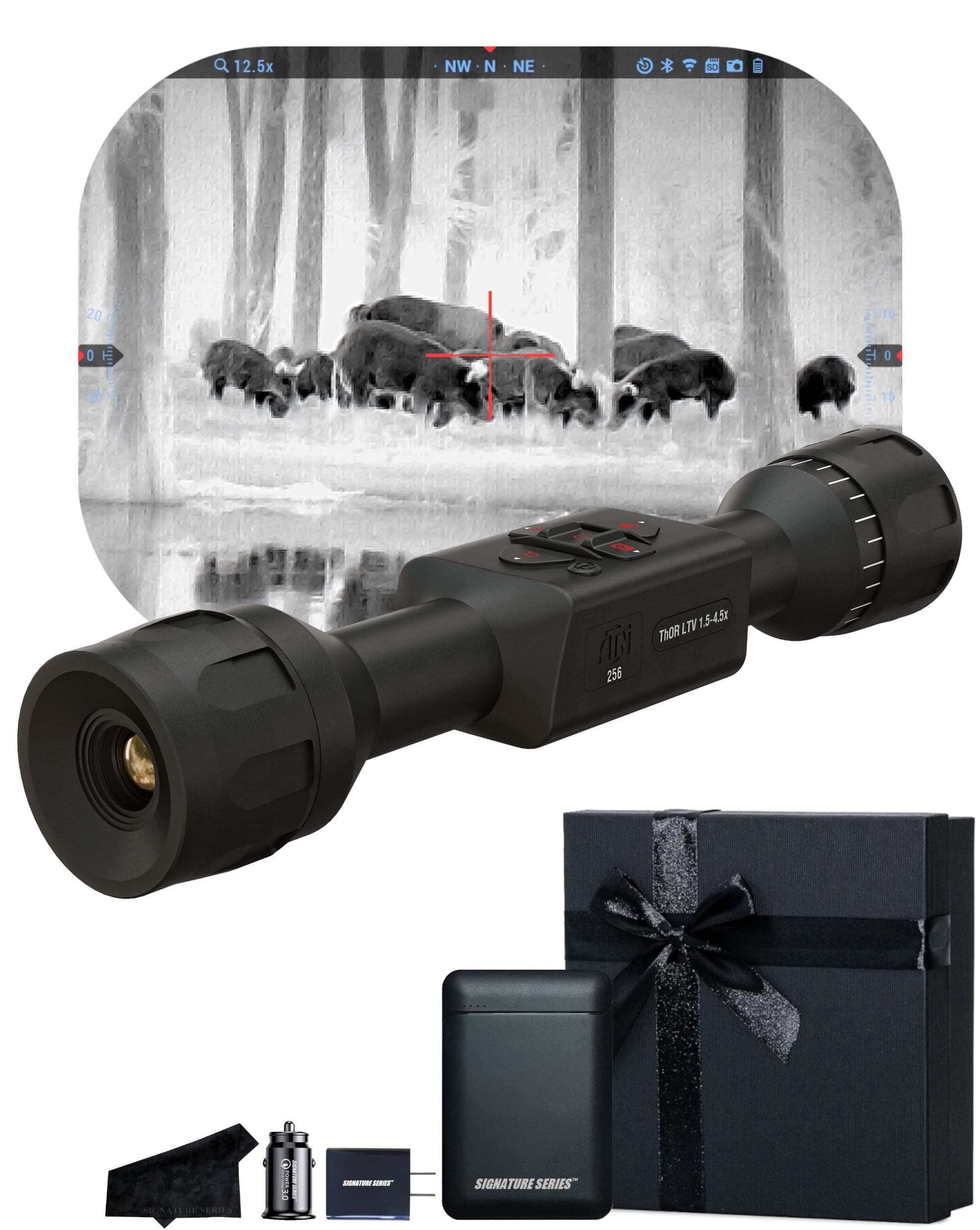 ATN Thor LTV 256 Smart HD Thermal Scope with 256x192, 12 Micron Sensor | Magnification, Video Recording, One Shot Zero | Exclusive Signature Series Kit
