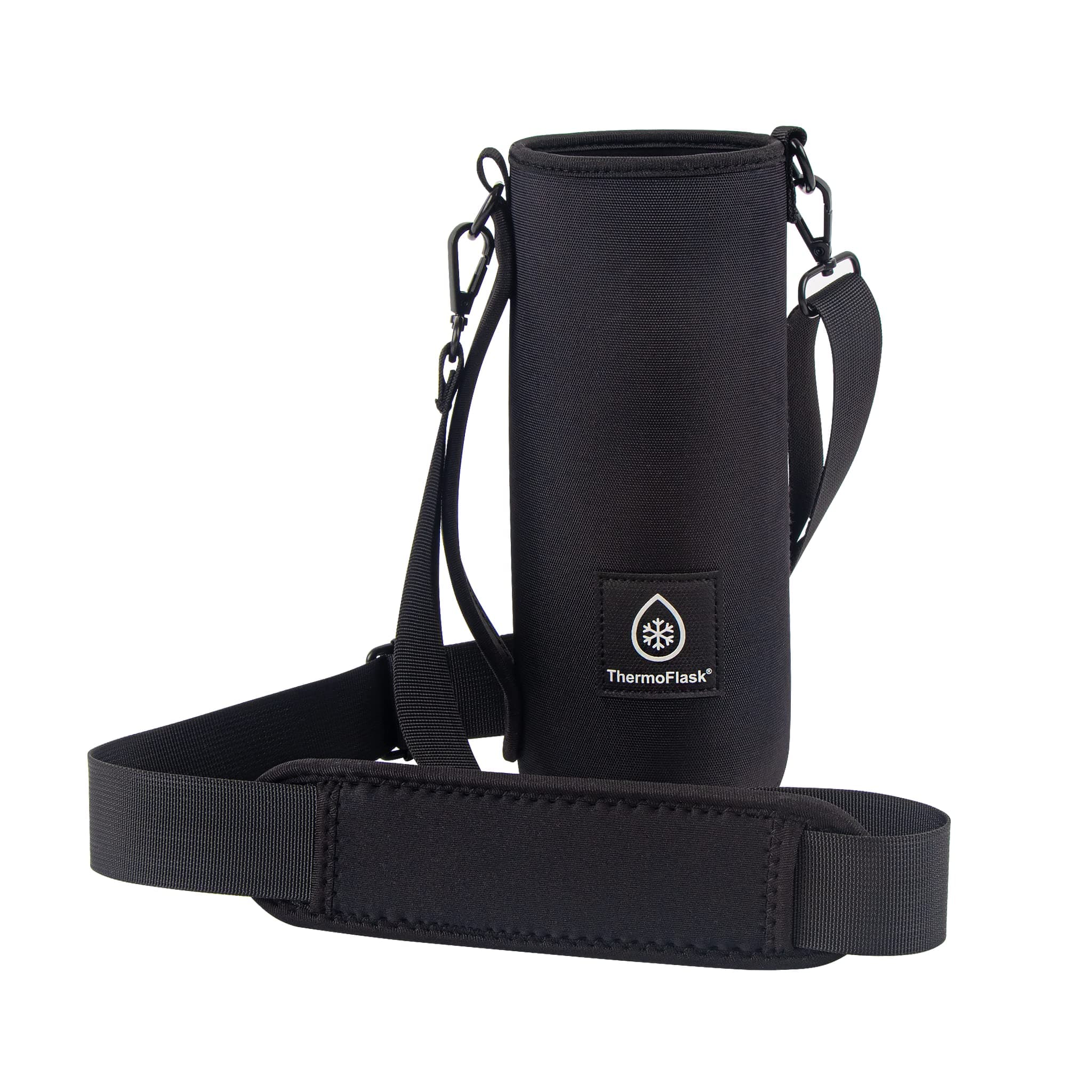 ThermoFlask Wine Bottle Ice Jacket - Wine Bottle Holder with Adjustable Buckle & Strap - Temp-Lock Wine Carrier - Wine Carrier for Travel - Wine Accessory for Brunch, Christmas, Parties & More - Grey