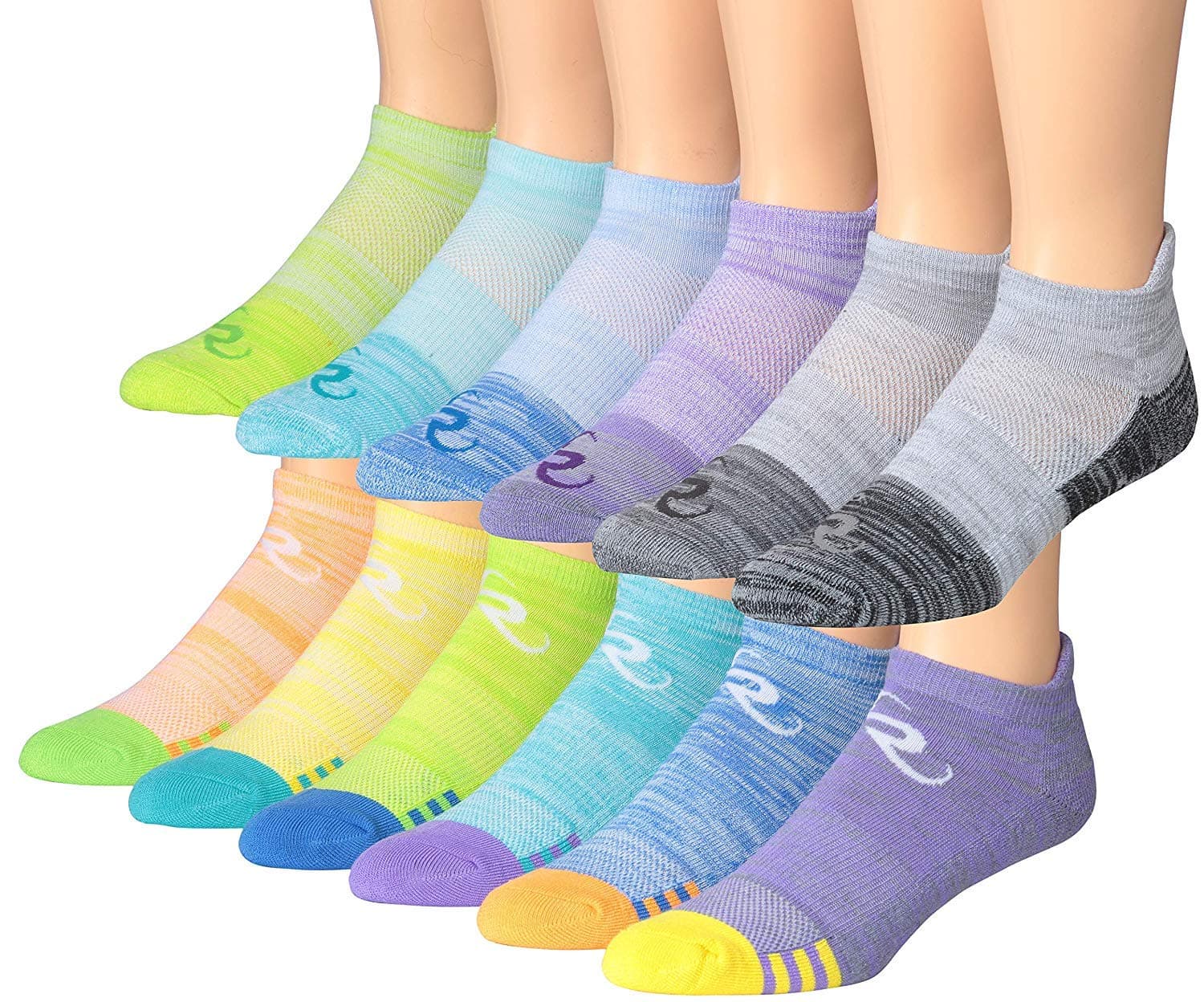 Men's 12-Pairs Low Cut Running & Athletic Performance Tab Socks