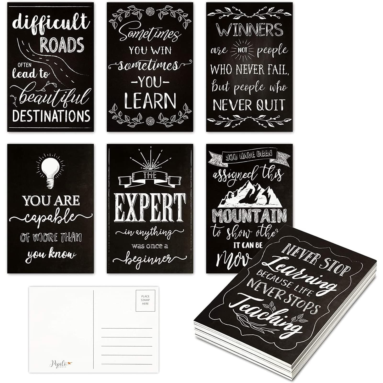 Motivational Postcards 20 Designs (10.2 x 15.2 cm 40 Pack)