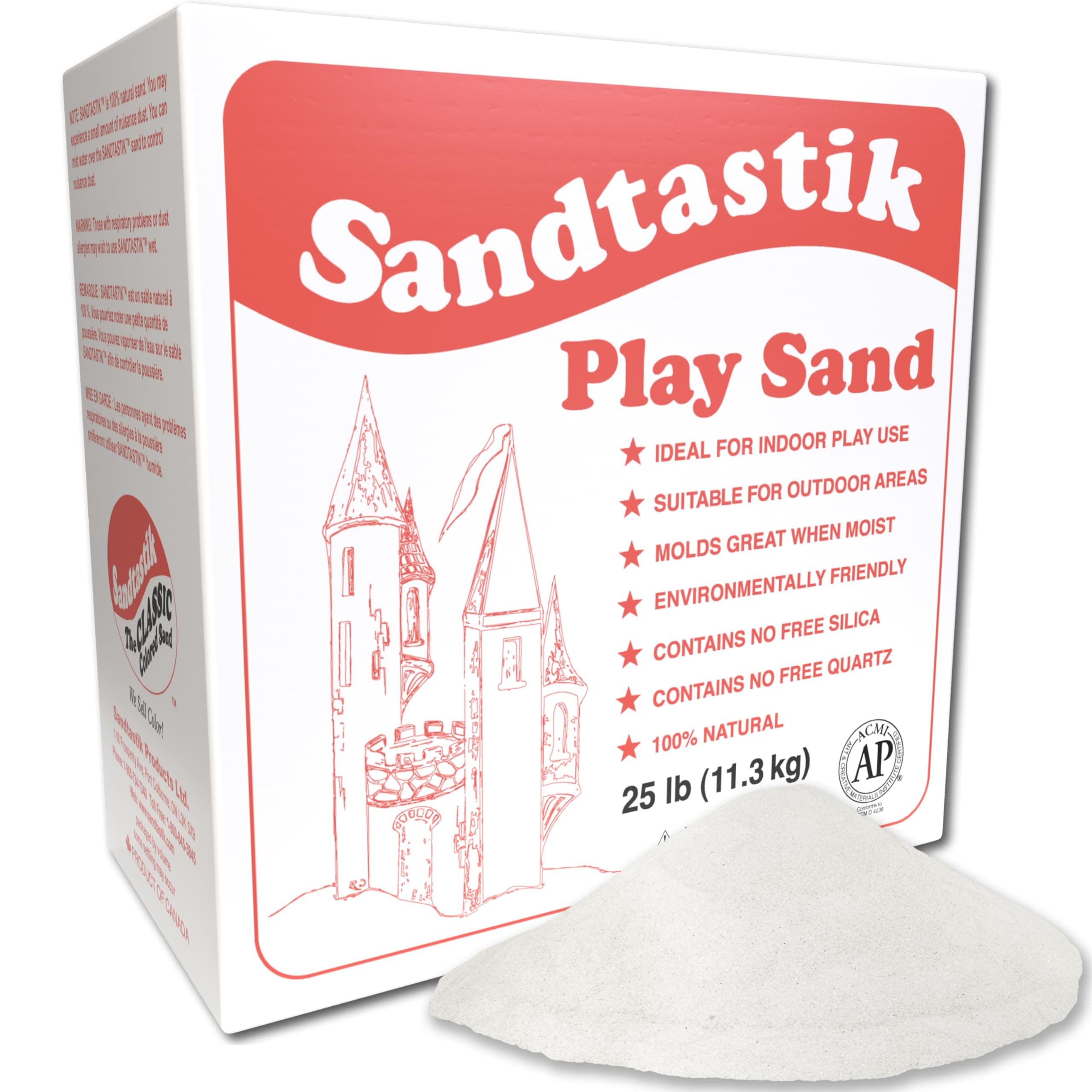 Sandtastik 25.-LB-BOX-REG Play Sand, White