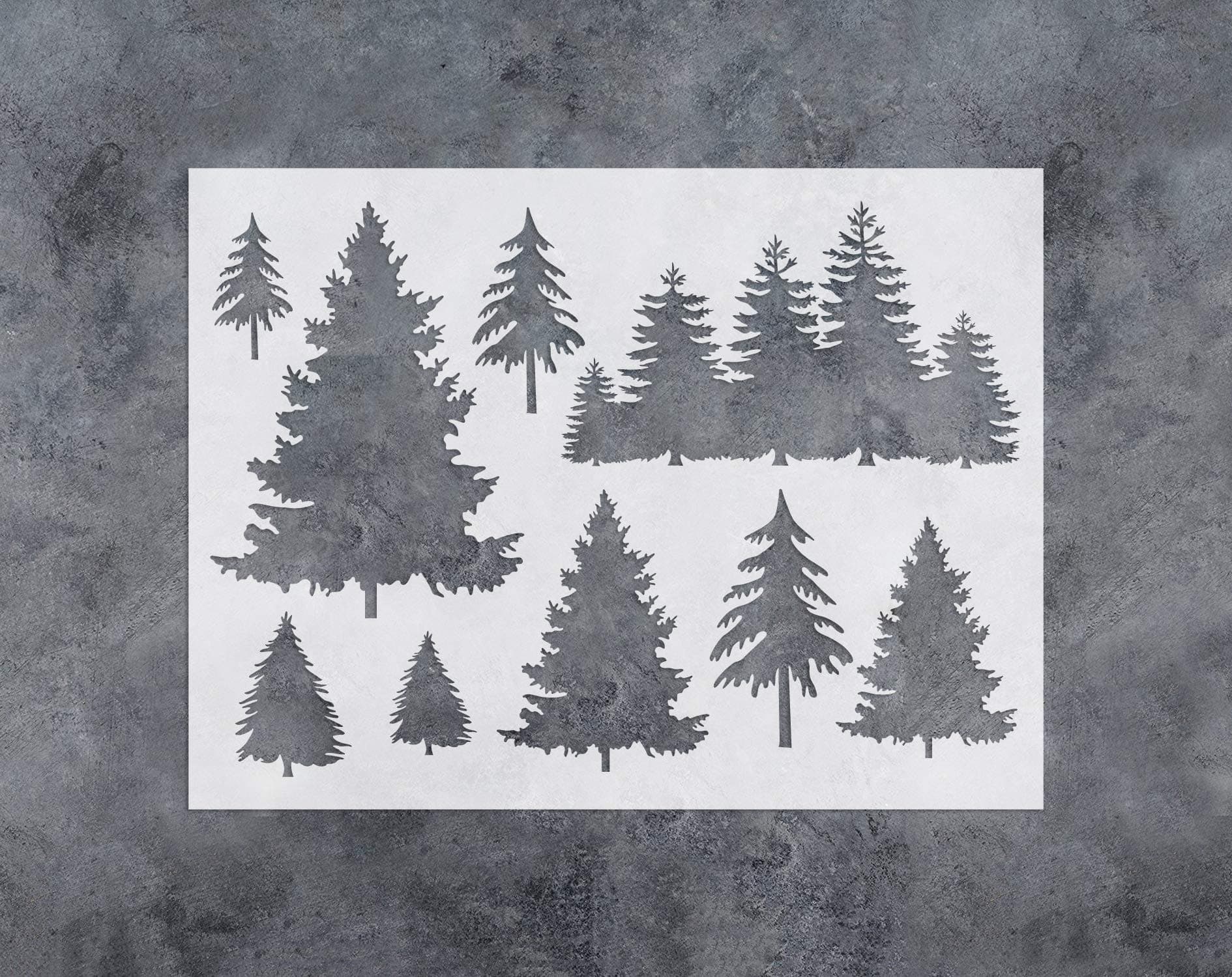 G GSS DesignsTree Decor Stencil - Large Tree Stencil (12x16 Inch) for Painting & Craft - Window Wall Furniture Fabric Wood Stencils -Reusable Template(SL-031)