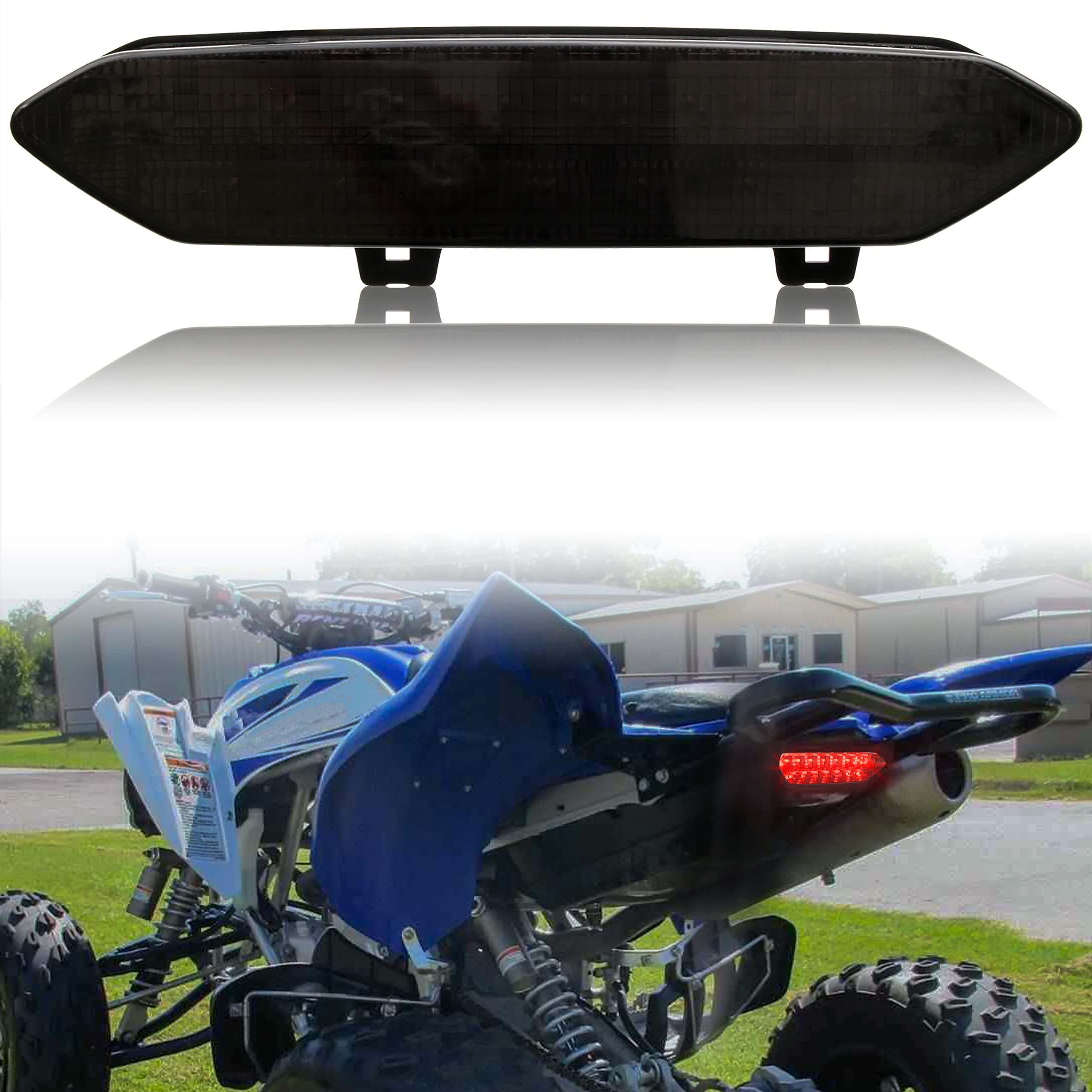 SAUTVS LED Smoked Black Tail Light Brake Light Taillight for Yamaha Raptor 700R 700 2006-2018 /YFZ450R YFZ450X YFZ 450R 450X 450 R X 2009-2018 Accessories (1PCS)