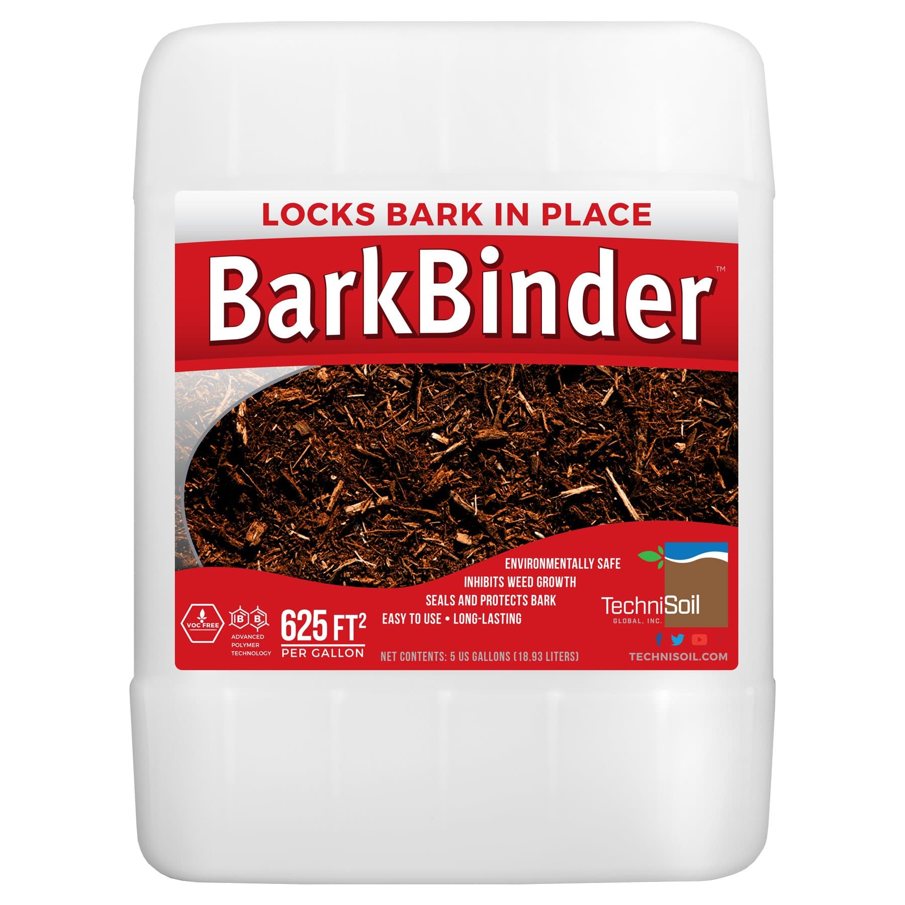 TechniSoil BarkBinder Bark/Mulch Stabilizer & Sealer (5-Gallon Bottle)