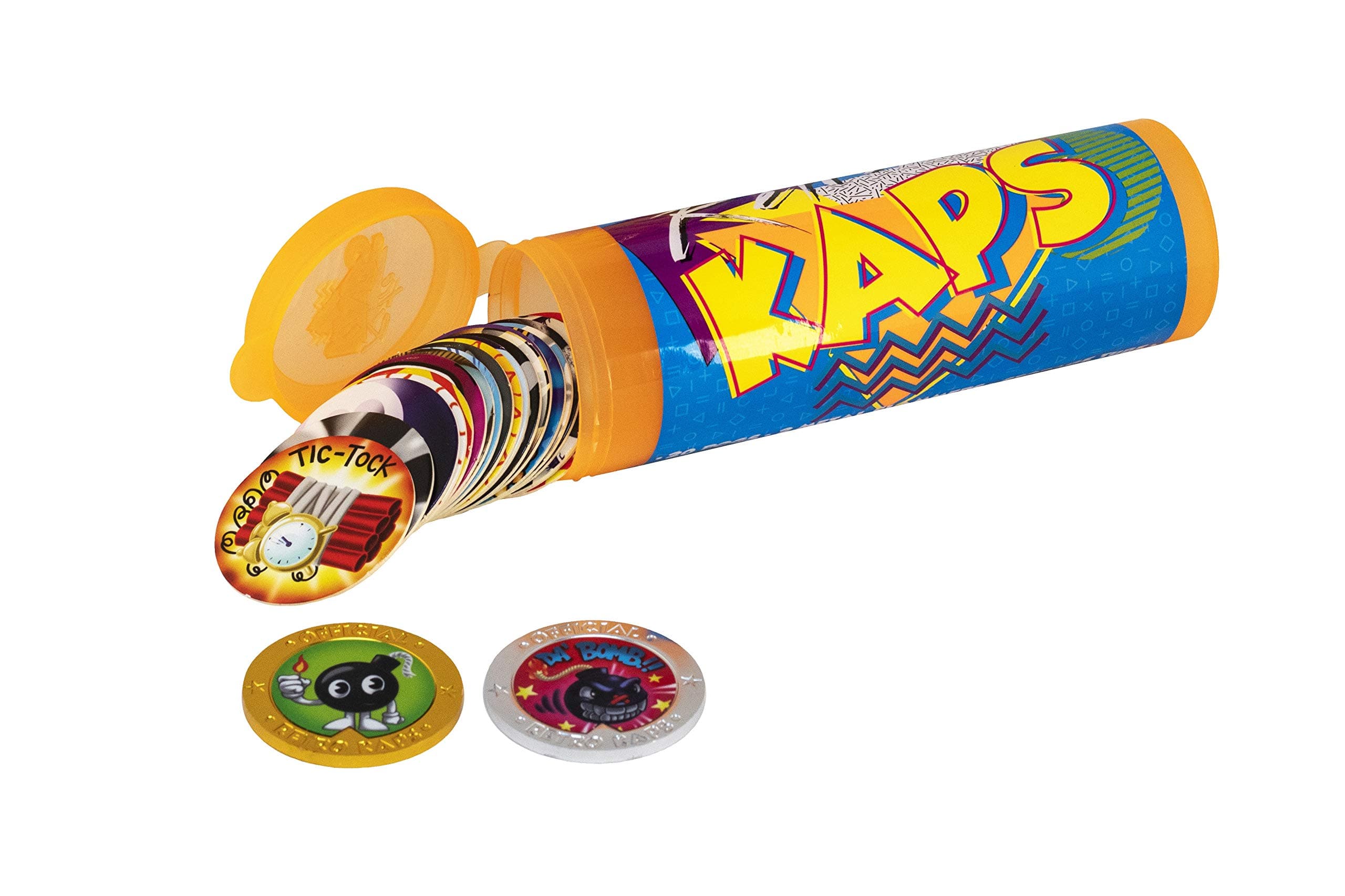 Neon Orange Storage Tube Starter Set Game Includes: 20 Pogs & 2 Exclusive Slammers