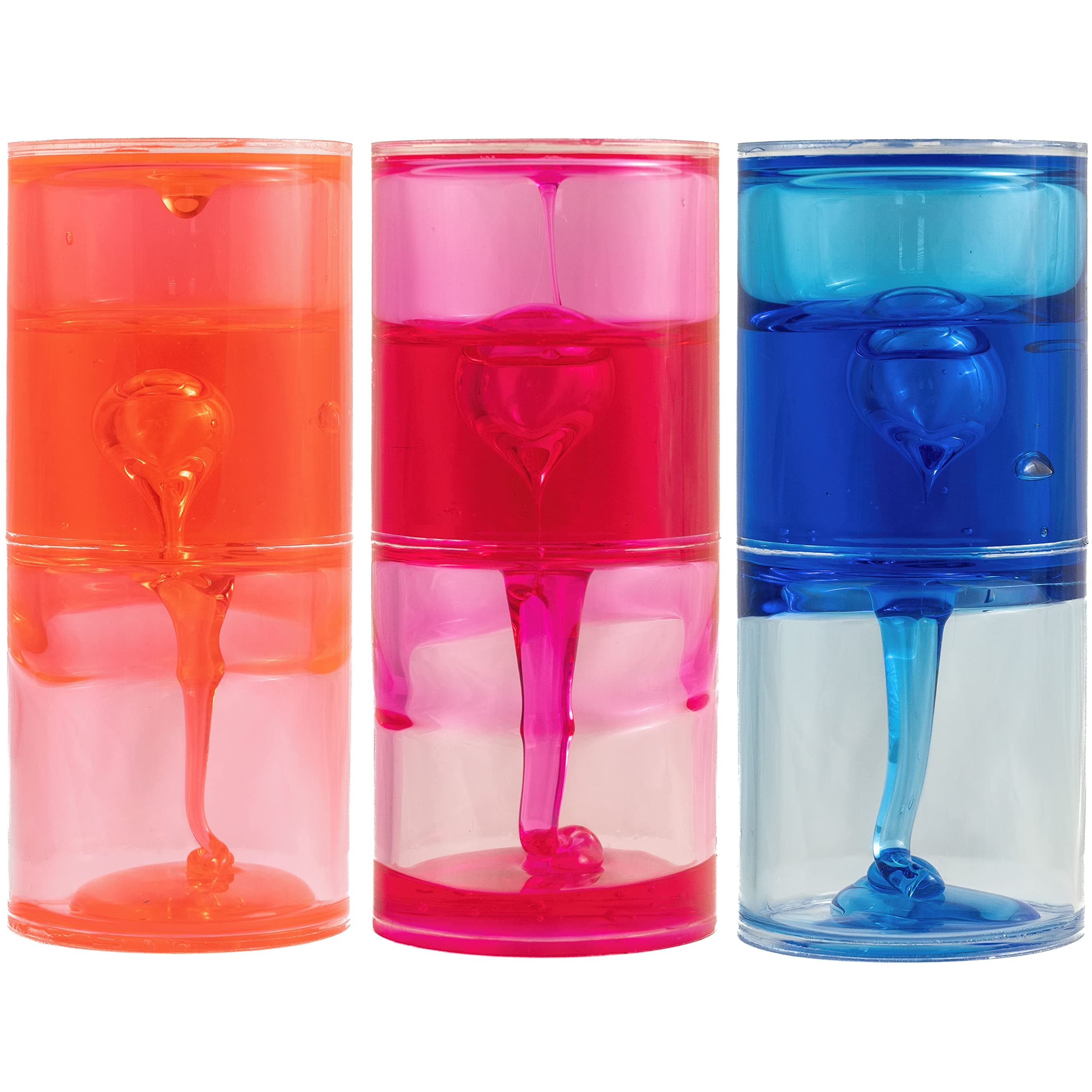 VIRTUENITYLiquid Sensory Ooze Slime Timer for Autism, Sensory Needs, ADHD, Stress Relief, Anxiety. Autism Special Needs Sensory Fidget. Choice of Colour. (1pc Pink)