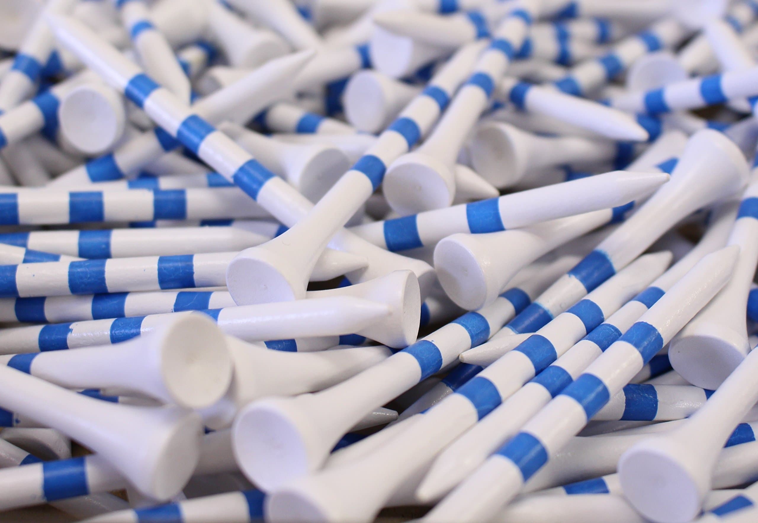 Player Supreme Golf Tees - 200-Pack of 3 1/4" Sight Line Tees - Premium 100% Solid Hardwood - Natural Style