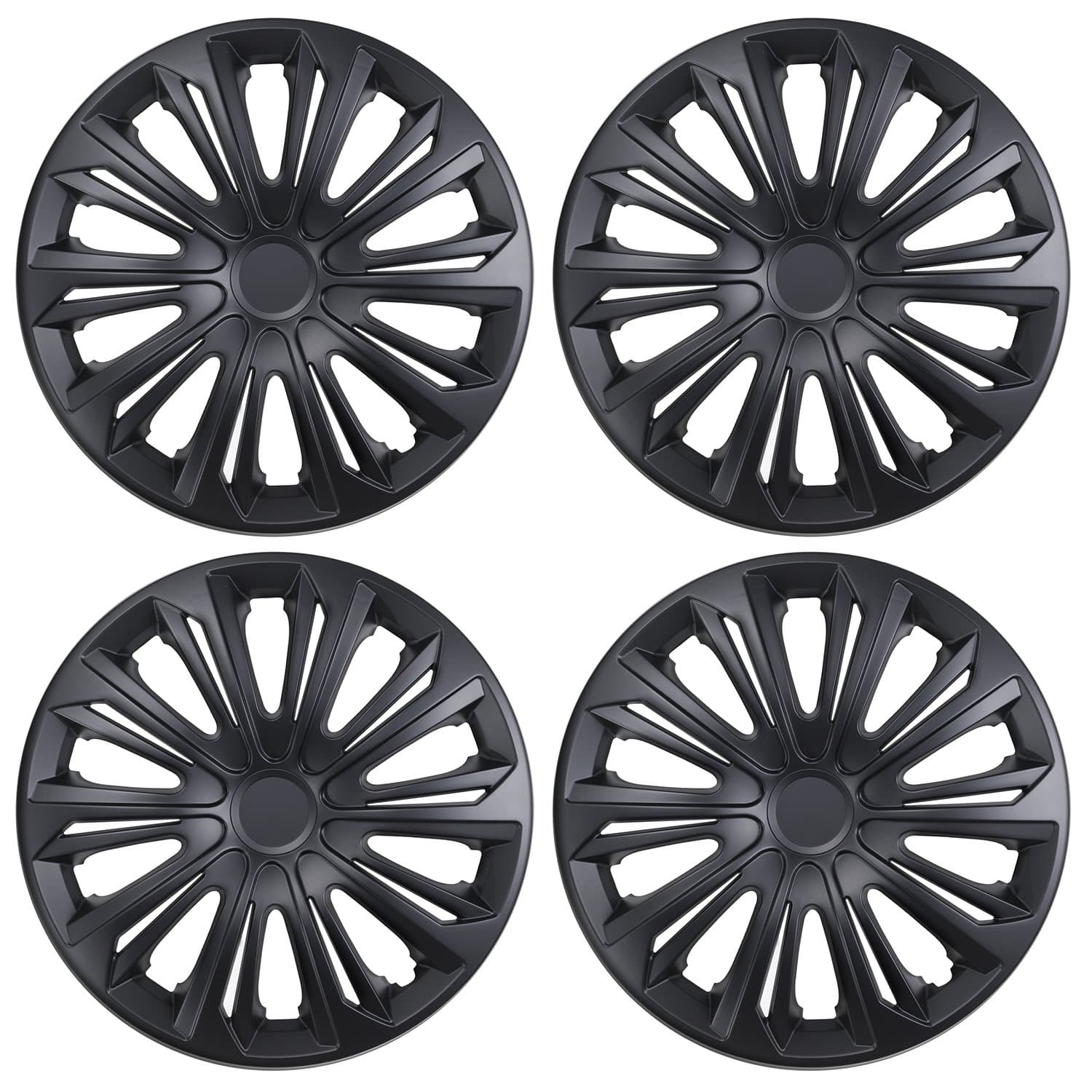 Strong Wheel Covers Strong 4 x Universal Wheel Covers Set of 4 Black Matt (15'')