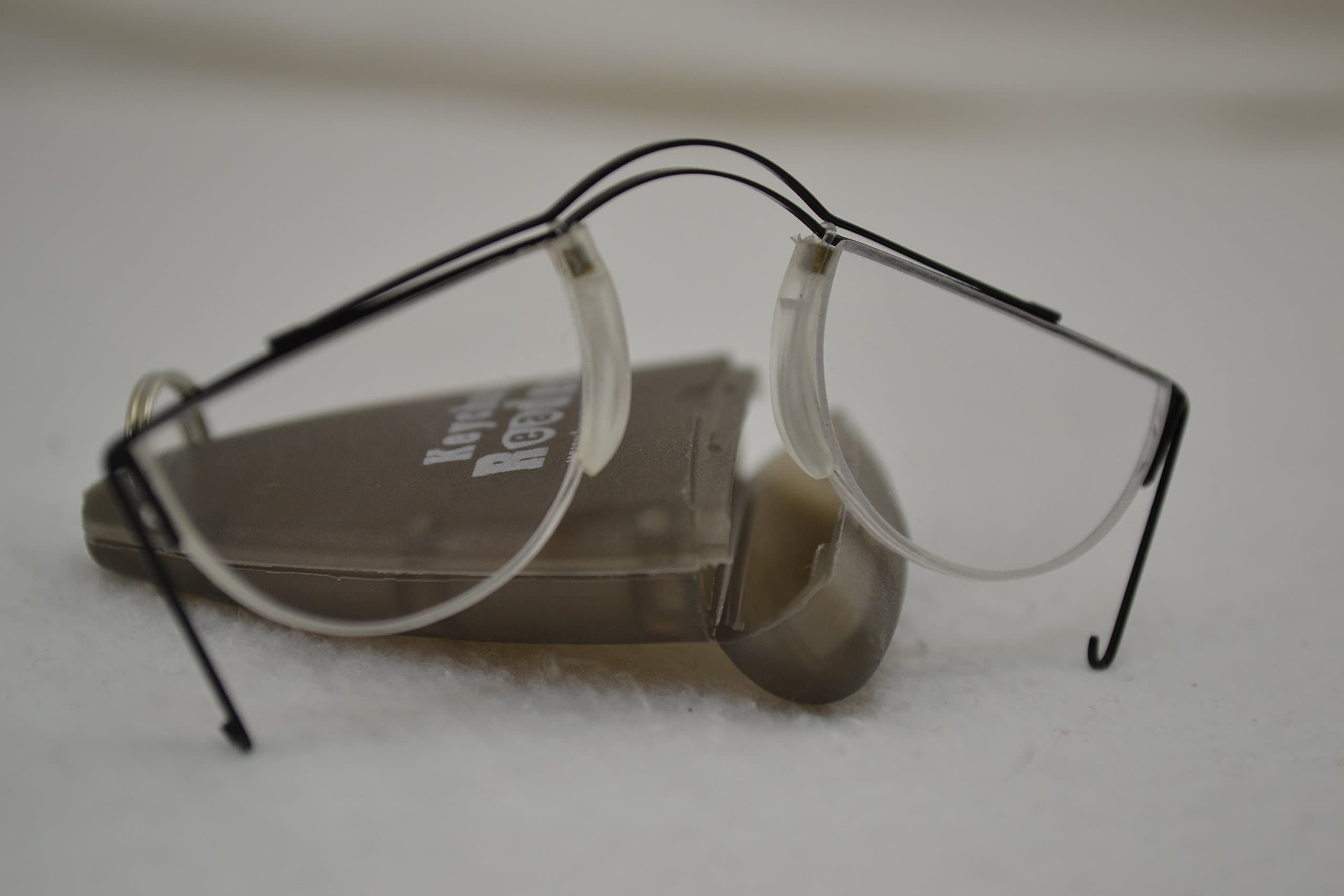 Keychain Readers 2 Pair of Ultra Portable, Foldable & Compact Reading Glasses +2.0