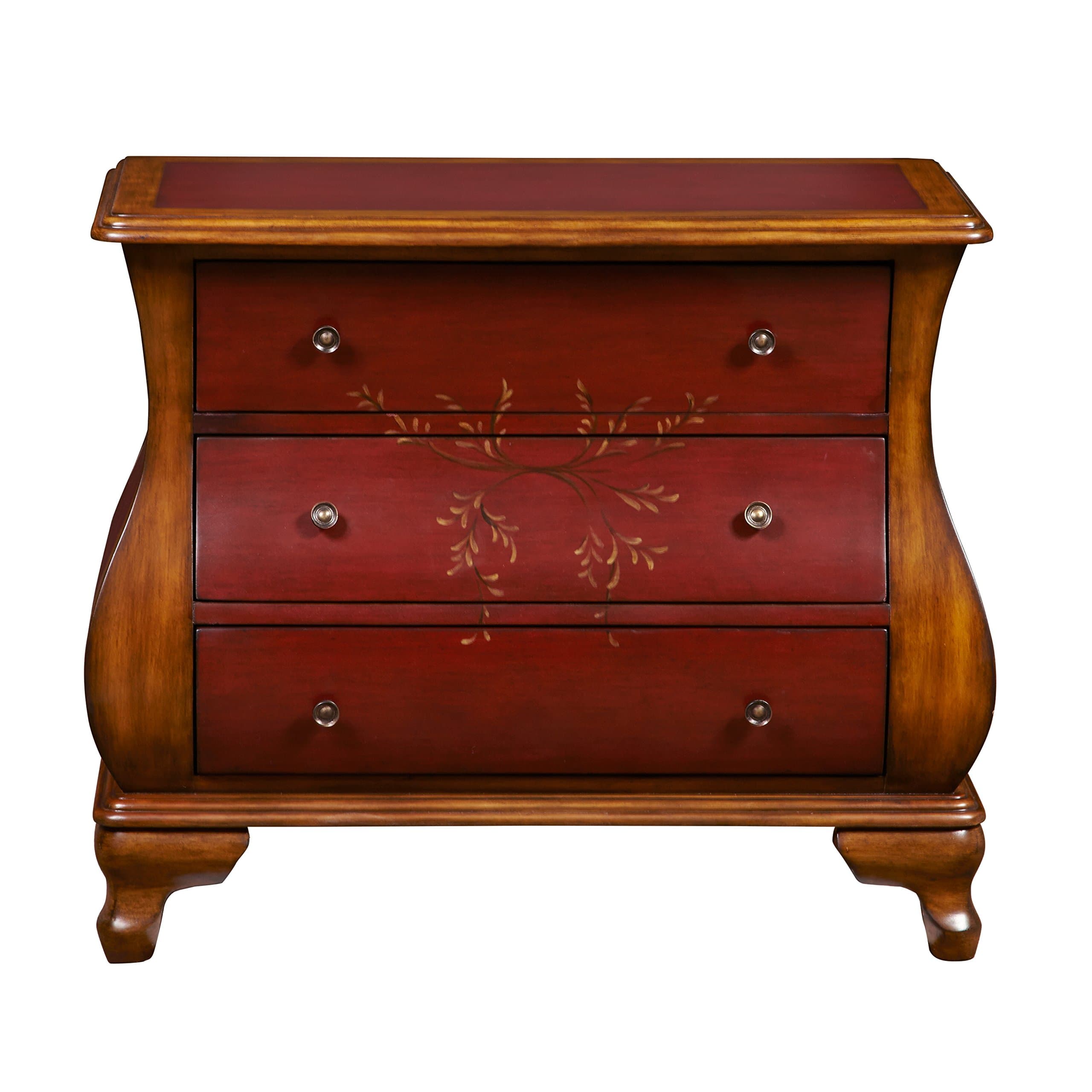 Pulaski Two Toned Hand Painted Bombay Chest, Red