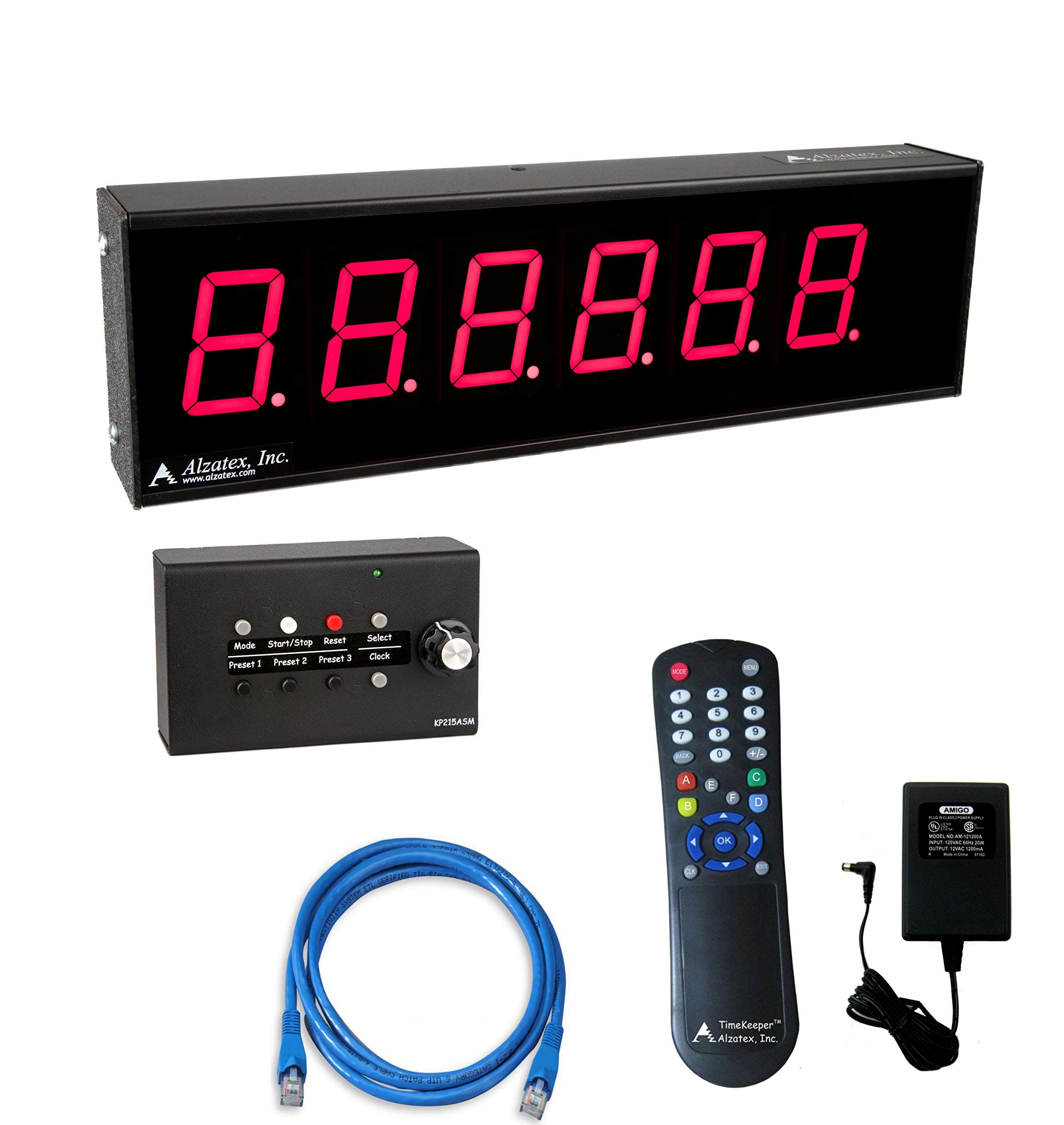 Production pace TAKT Timer with 6-Digit Digital LED 2-1/3in Displays Hours : Minutes : Seconds