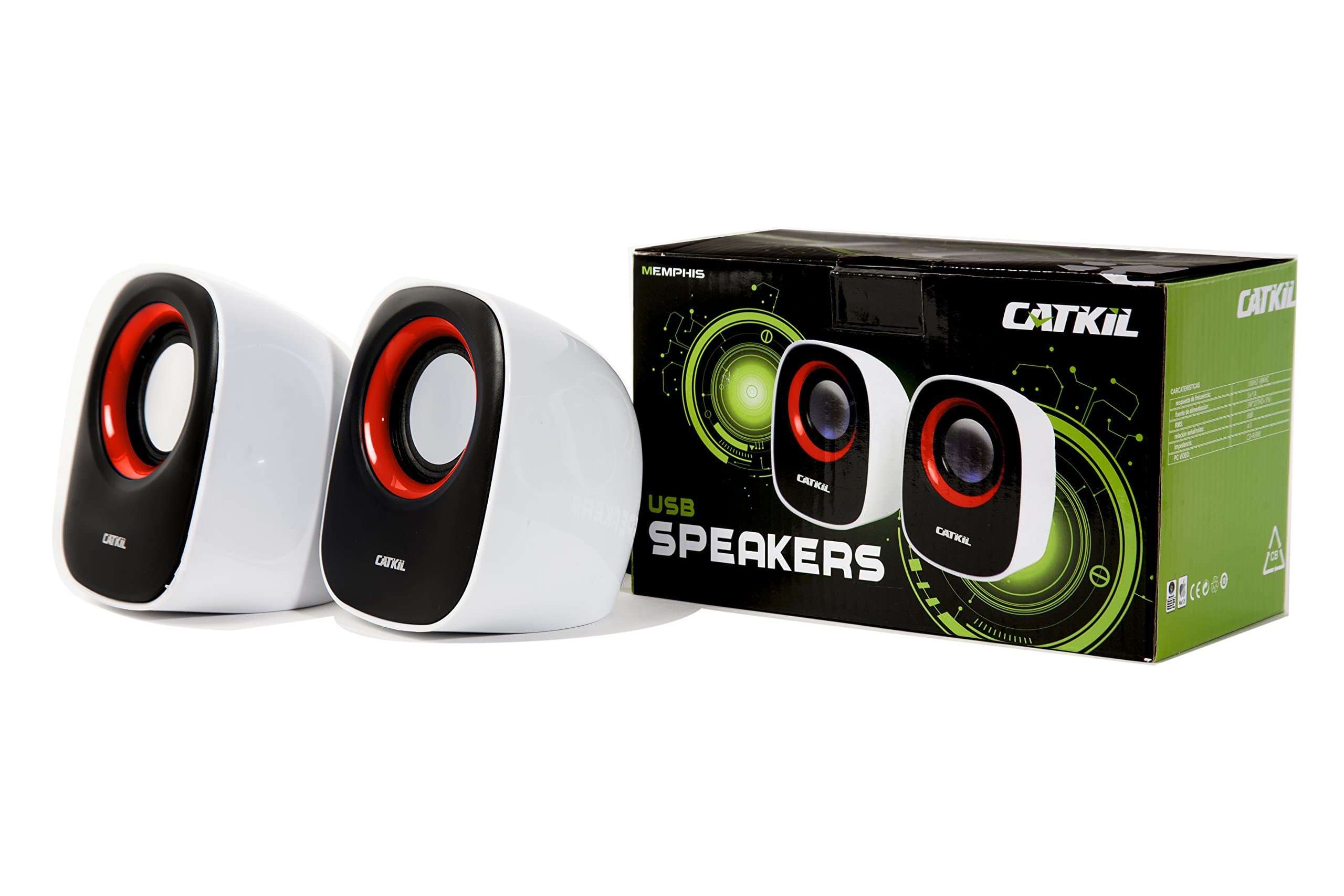 Catkil 936721 - Speakers USB 5W, red